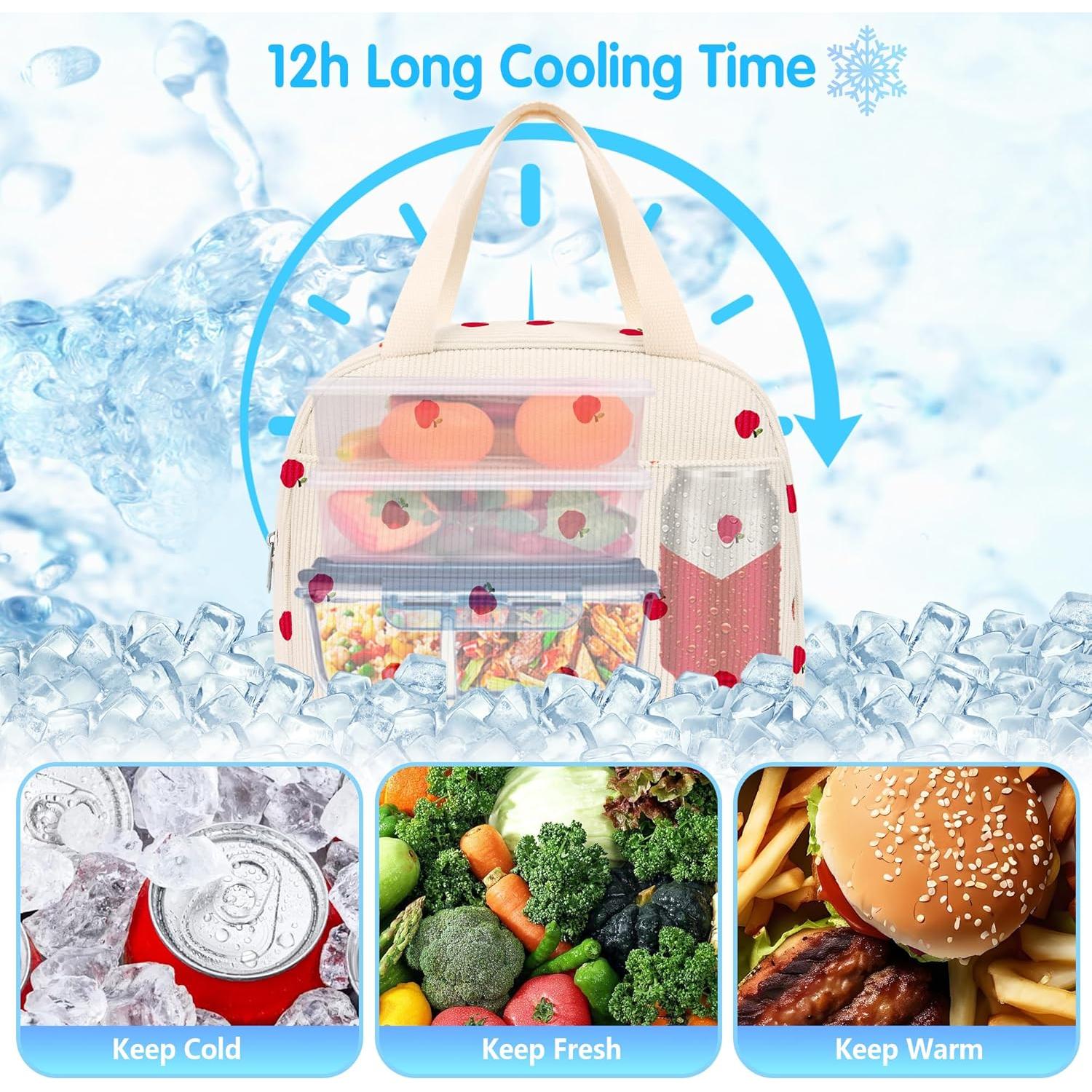 Caja de Almuerzo Aislada KUKUPAK Corduroy Manzana 8L