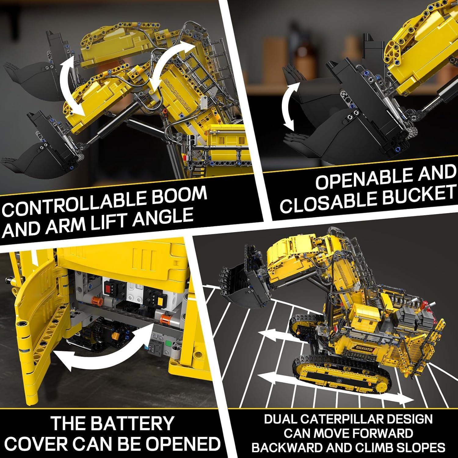 Mould King 17070 Excavadora Grande RC Controlada por App 4767 Pzs