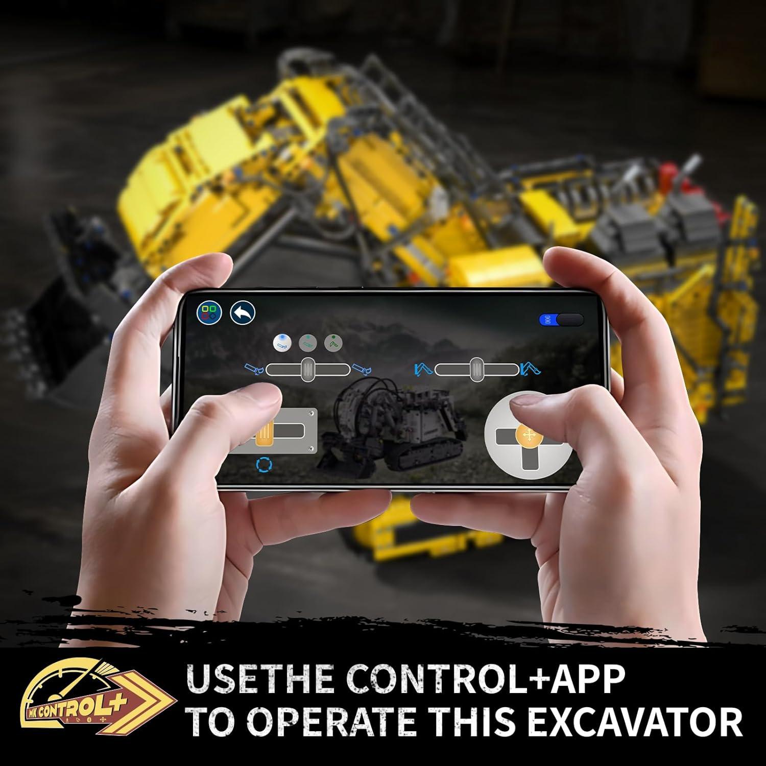 Mould King 17070 Excavadora Grande RC Controlada por App 4767 Pzs