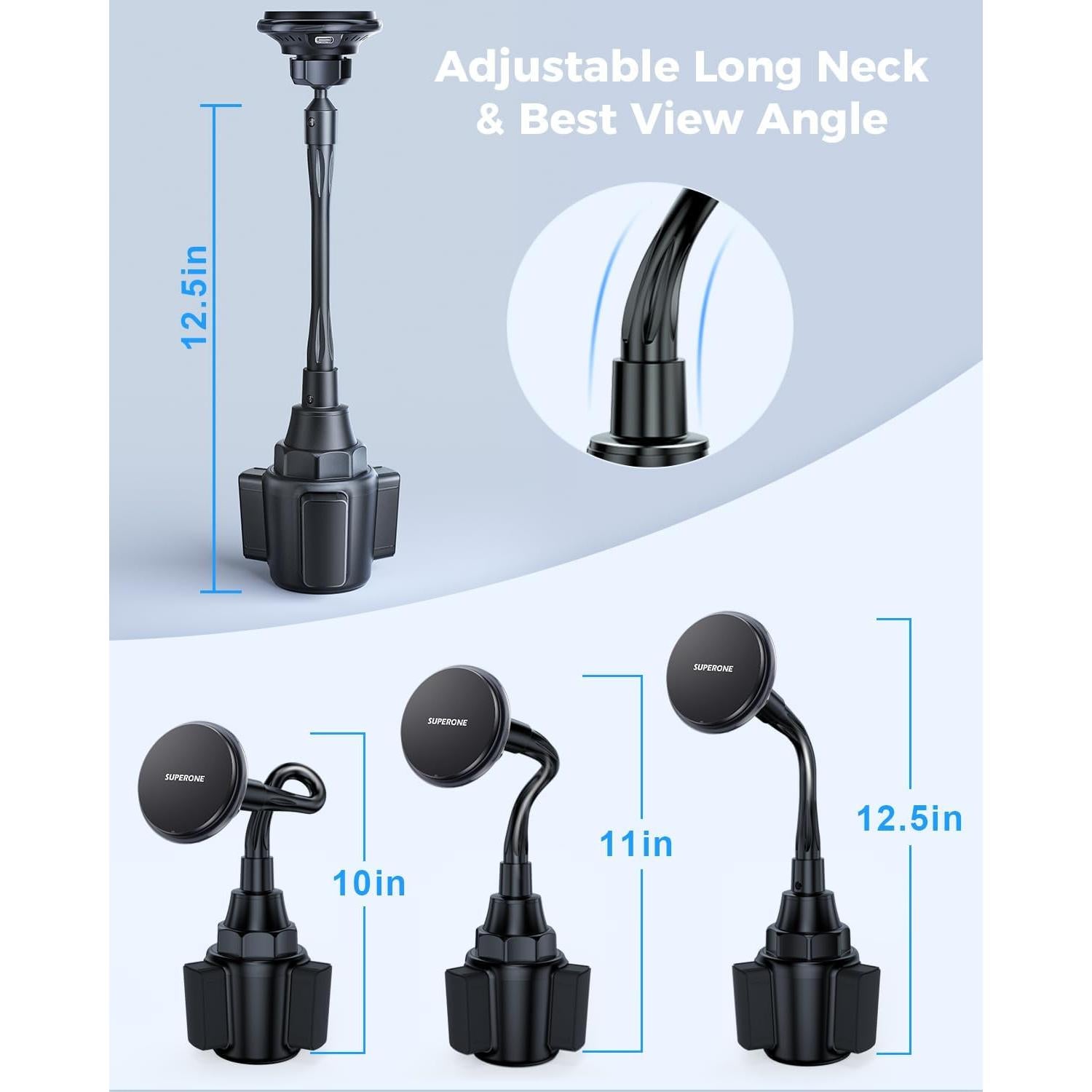 Cargador Soporte de Taza MagSafe 15W SUPERONE Ajustable