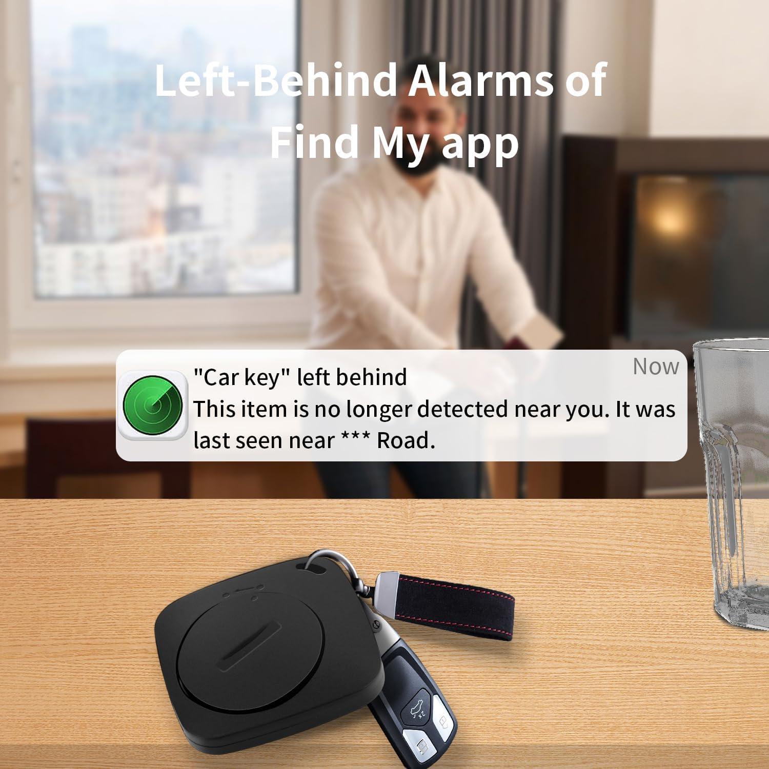 Air Tags- 2 Pack Key Finder Bluetooth Item Tracker Work with Apple Find My IP67 Waterproof, Privacy Protection, Anti Lost Notification, Item Locator for Keys, Pets, Bags, Suitcase and More iOS Only