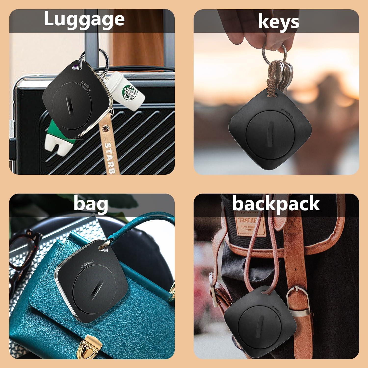 Air Tags- 2 Pack Key Finder Bluetooth Item Tracker Work with Apple Find My IP67 Waterproof, Privacy Protection, Anti Lost Notification, Item Locator for Keys, Pets, Bags, Suitcase and More iOS Only