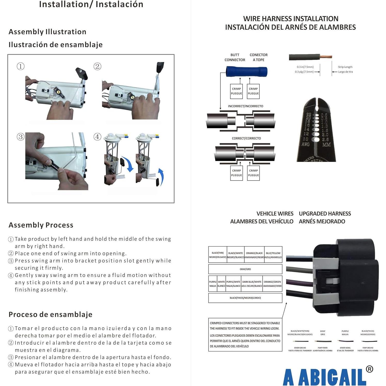 Bomba de combustible ABIGAIL para Toyota Corolla 2009-2018