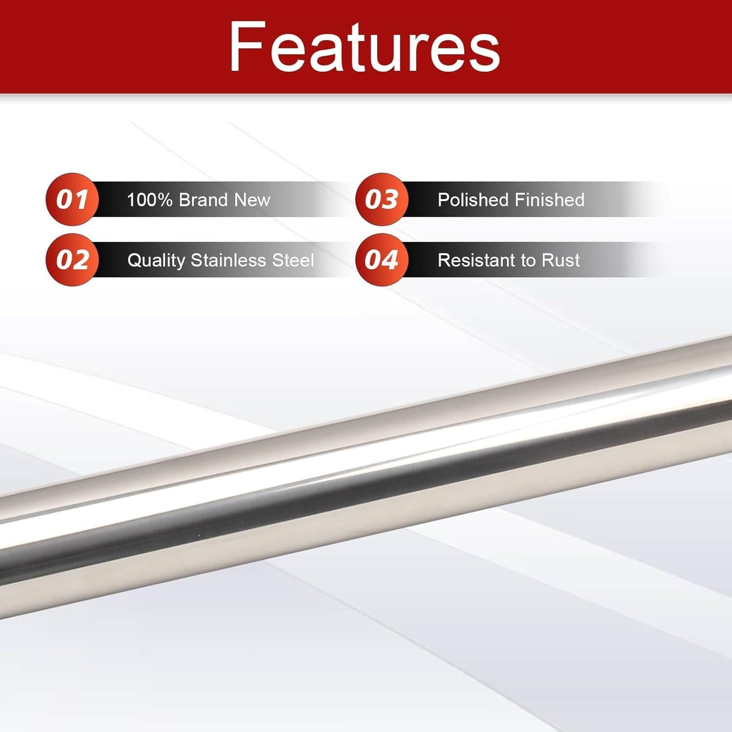 Tubo de Escape Acero Inoxidable T304 114 cm 2 Pulgadas - 2 Piezas