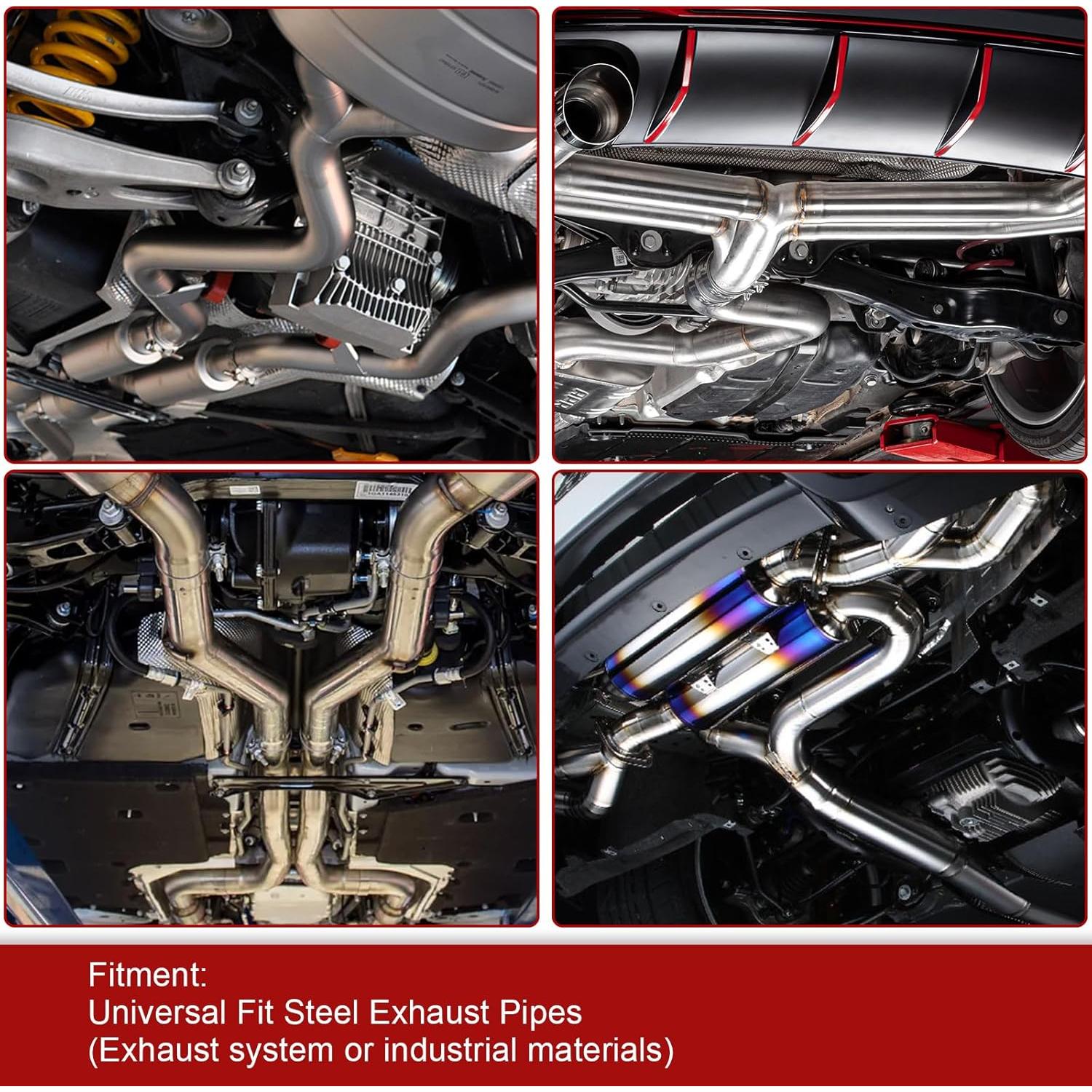 Tubo de Escape Acero Inoxidable T304 114 cm 2 Pulgadas - 2 Piezas