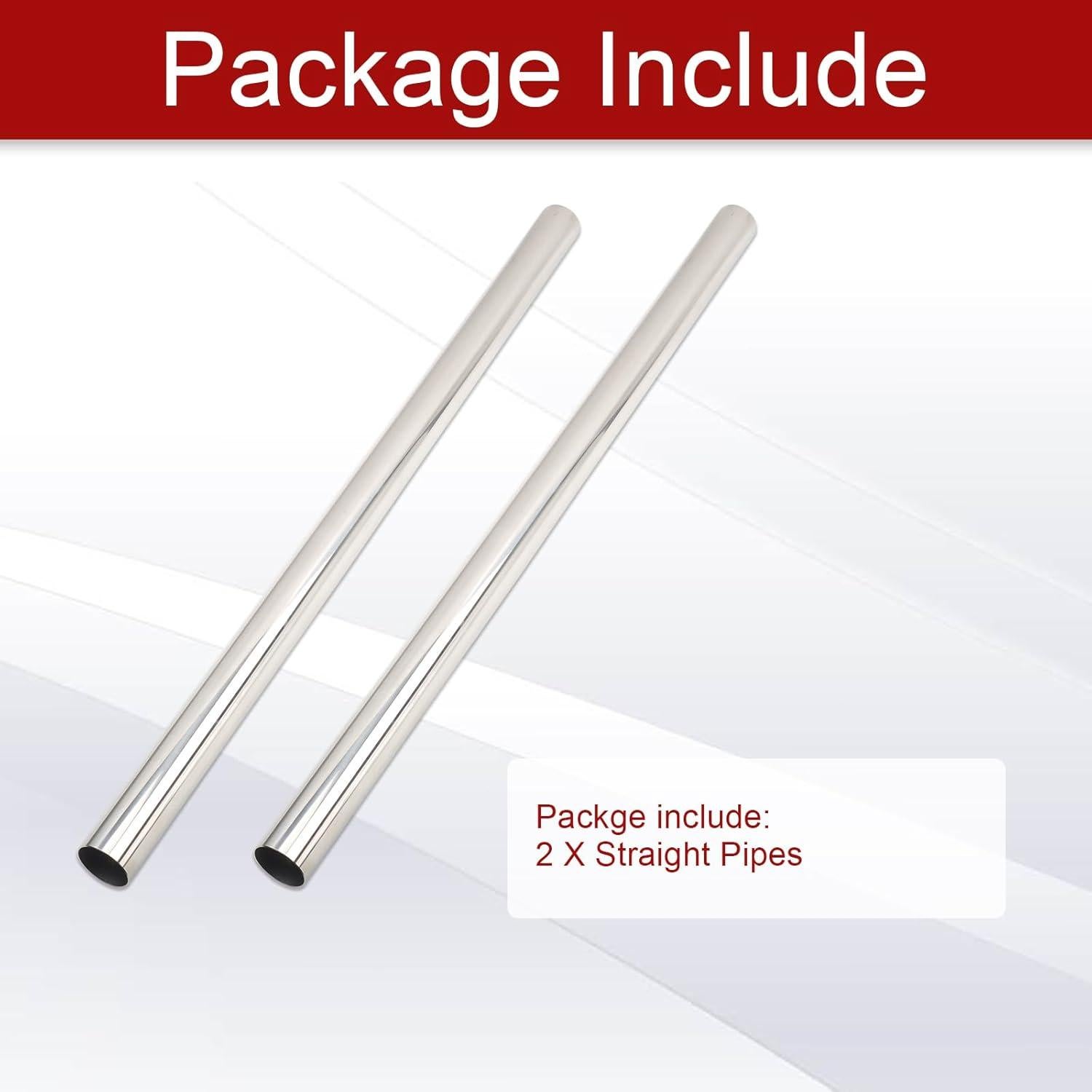 Tubo de Escape Acero Inoxidable T304 114 cm 2 Pulgadas - 2 Piezas