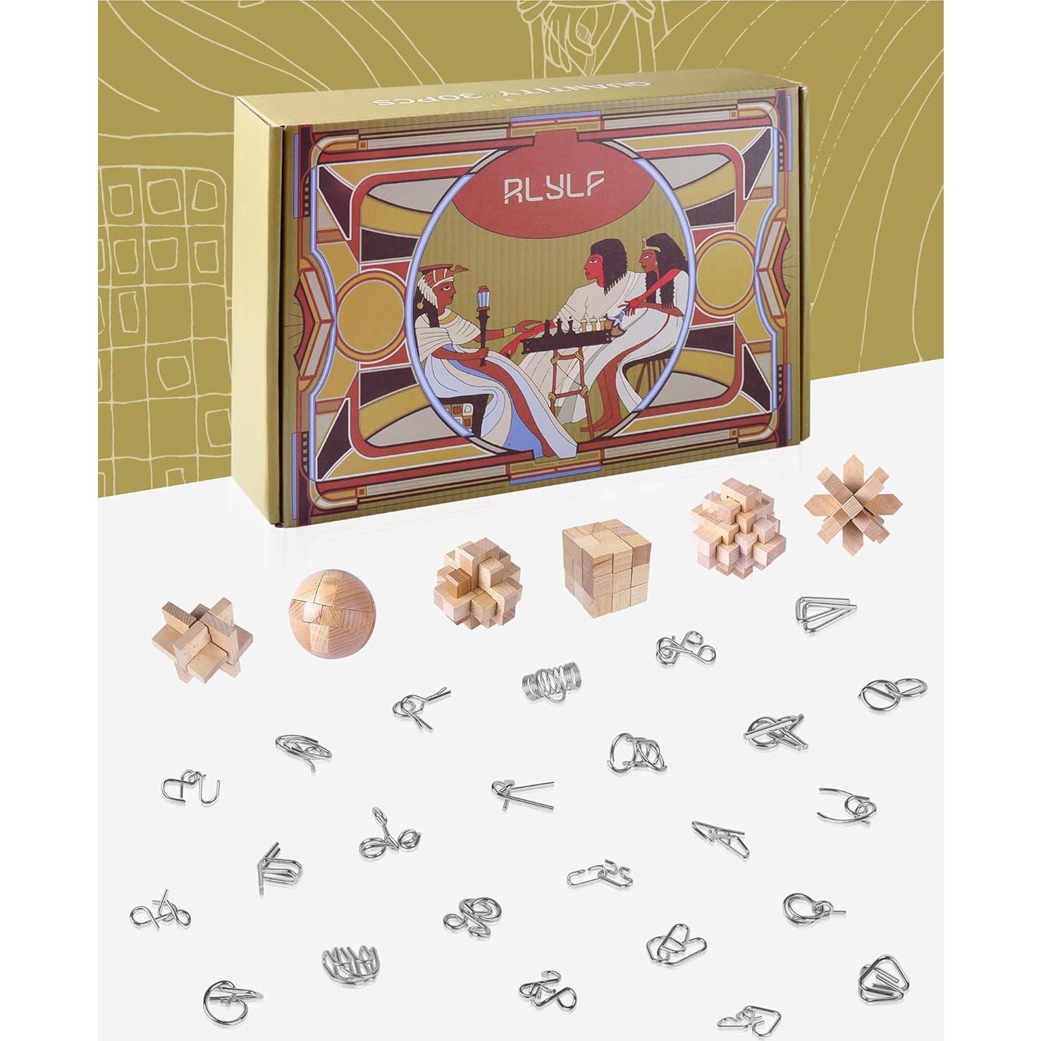 30 Piezas Rompecabezas de Ingenio RLYLF - Juguetes Educativos 3D