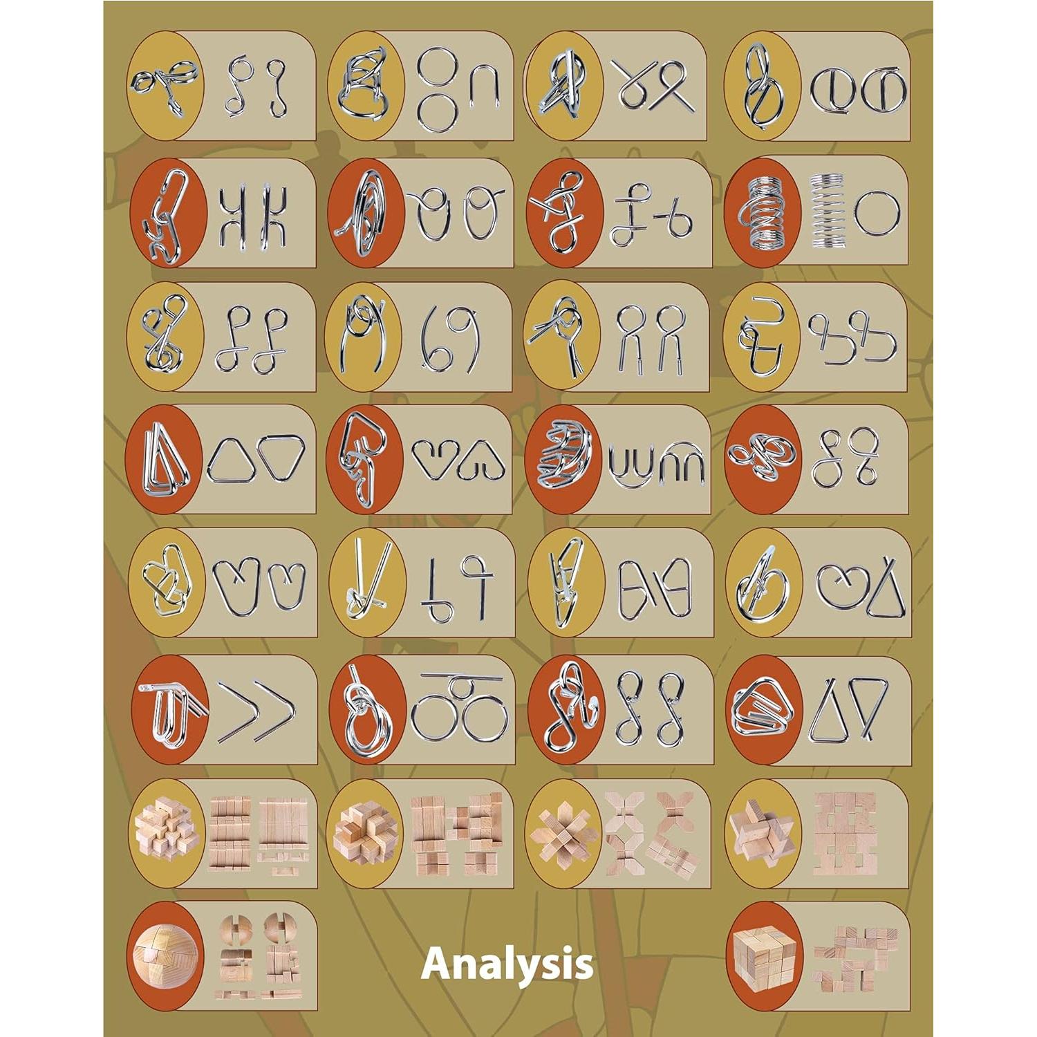 30 Piezas Rompecabezas de Ingenio RLYLF - Juguetes Educativos 3D