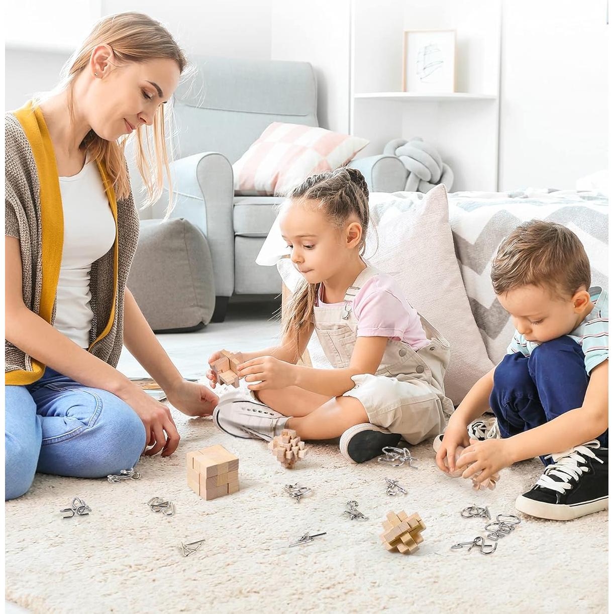 30 Piezas Rompecabezas de Ingenio RLYLF - Juguetes Educativos 3D