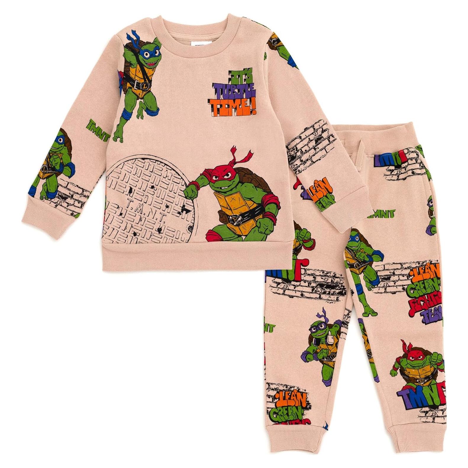 Conjunto sudadera y pantalones Tortugas Ninja 2T Marrón Claro