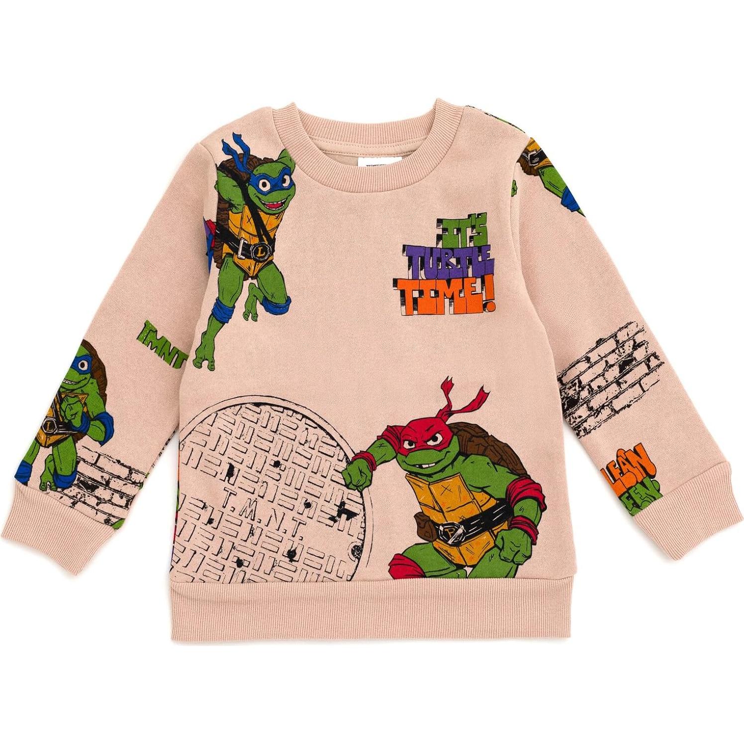 Conjunto sudadera y pantalones Tortugas Ninja 2T Marrón Claro