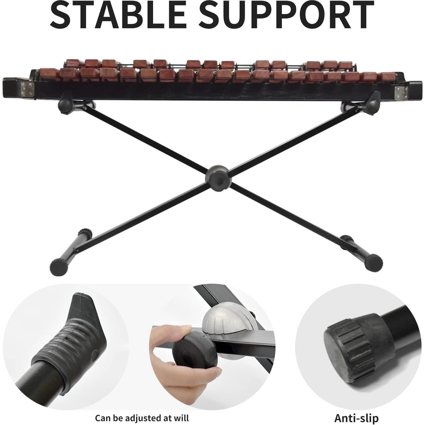 Xilófono Profesional Voodans 32 Notas Madera con Soporte