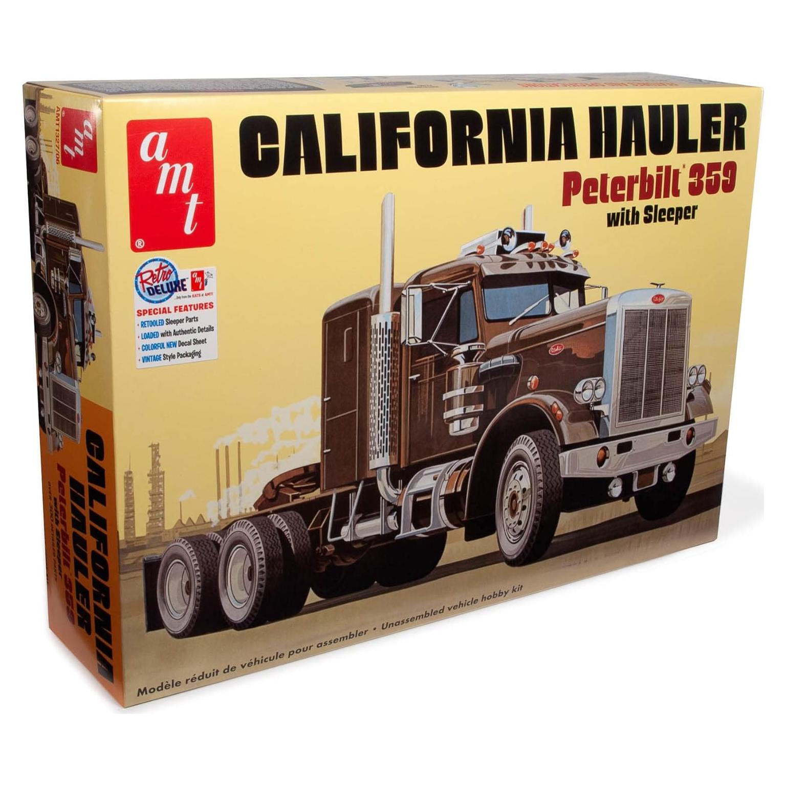 Modelo AMT Peterbilt 359 California Hauler 1:25 con dormitorio