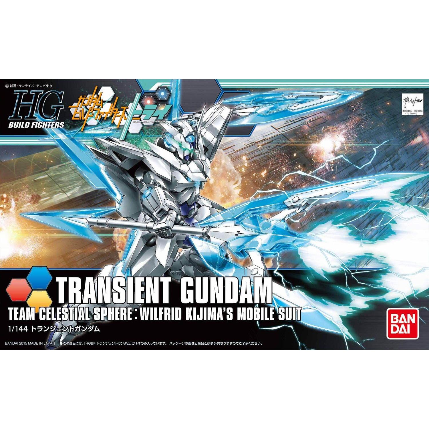 Figura de acción Gundam Transient BANDAI 1/144 con partes GN