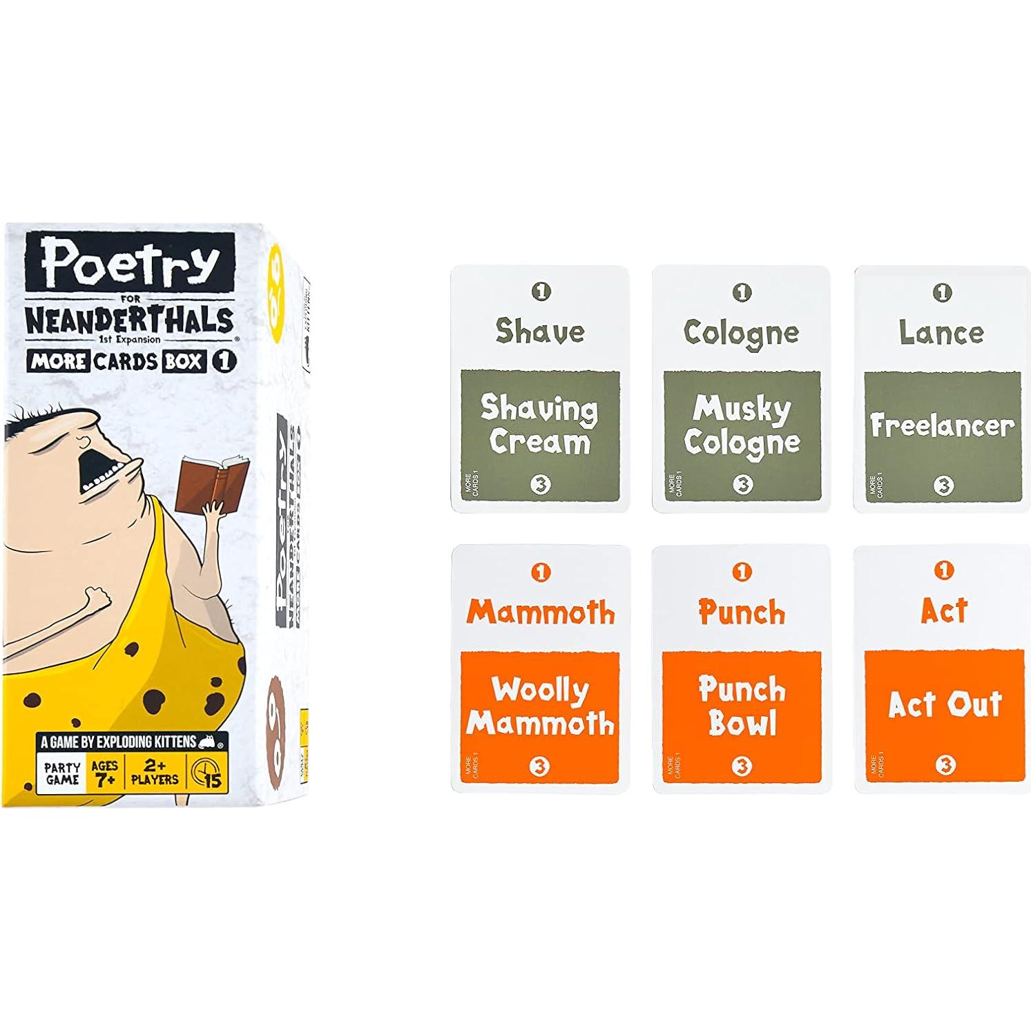 Paquete de Expansión Poesía para Neandertales Exploding Kittens - 500 Cartas