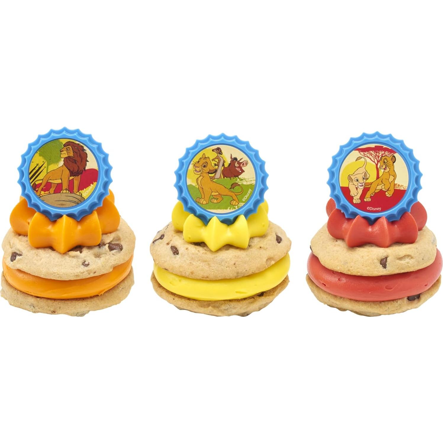 Anillos de Cupcake Disney El Rey León DecoPac - 24 Piezas