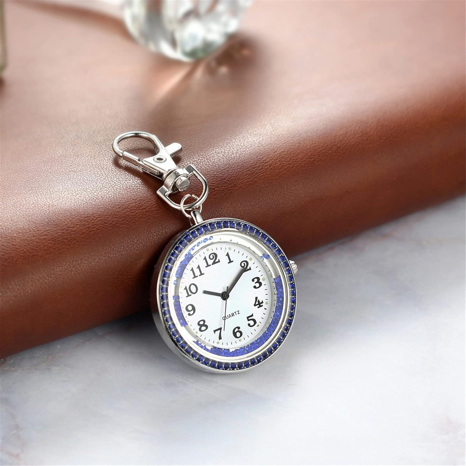 Reloj de Llavero JewelryWe con Rhinestones y Clip