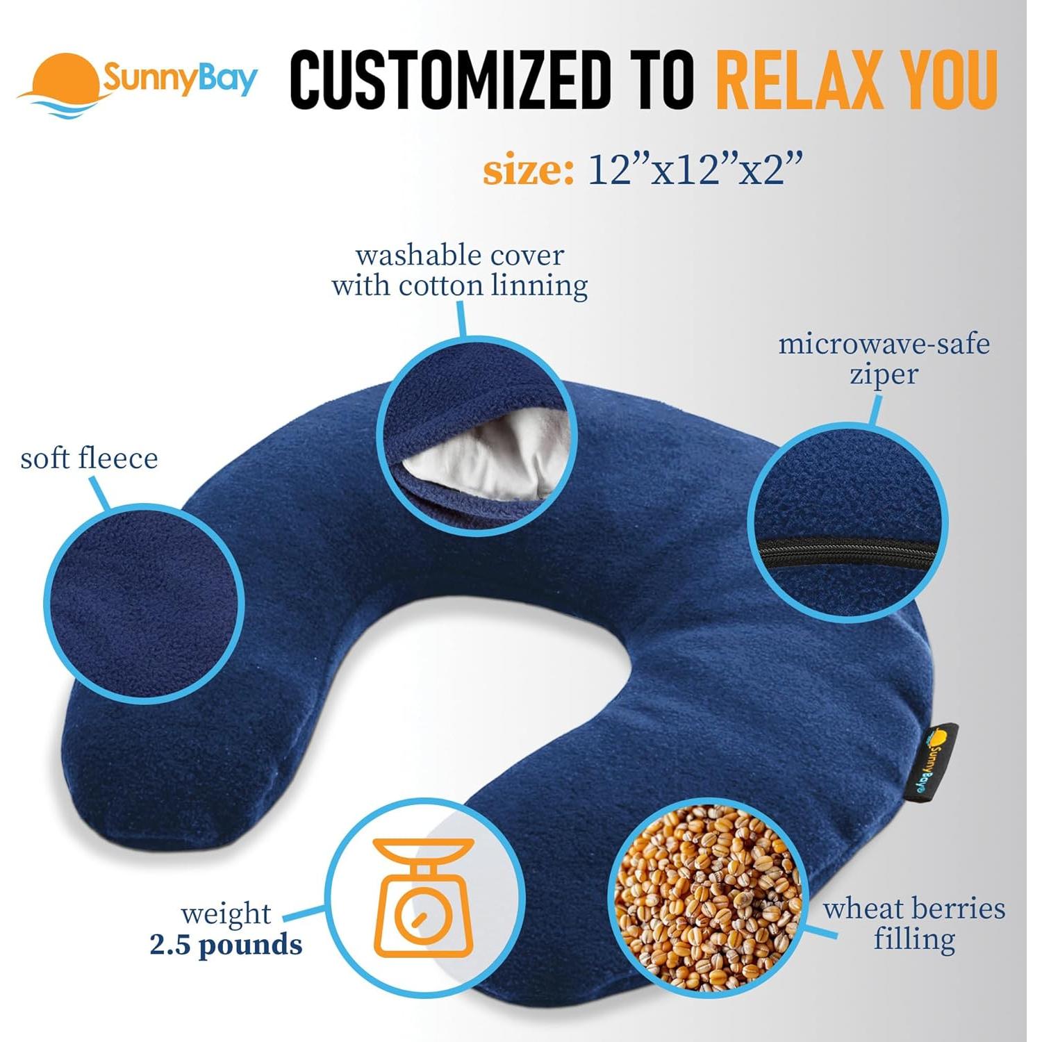 Almohadilla Térmica para Cuello SunnyBay 30x30 cm con Semillas