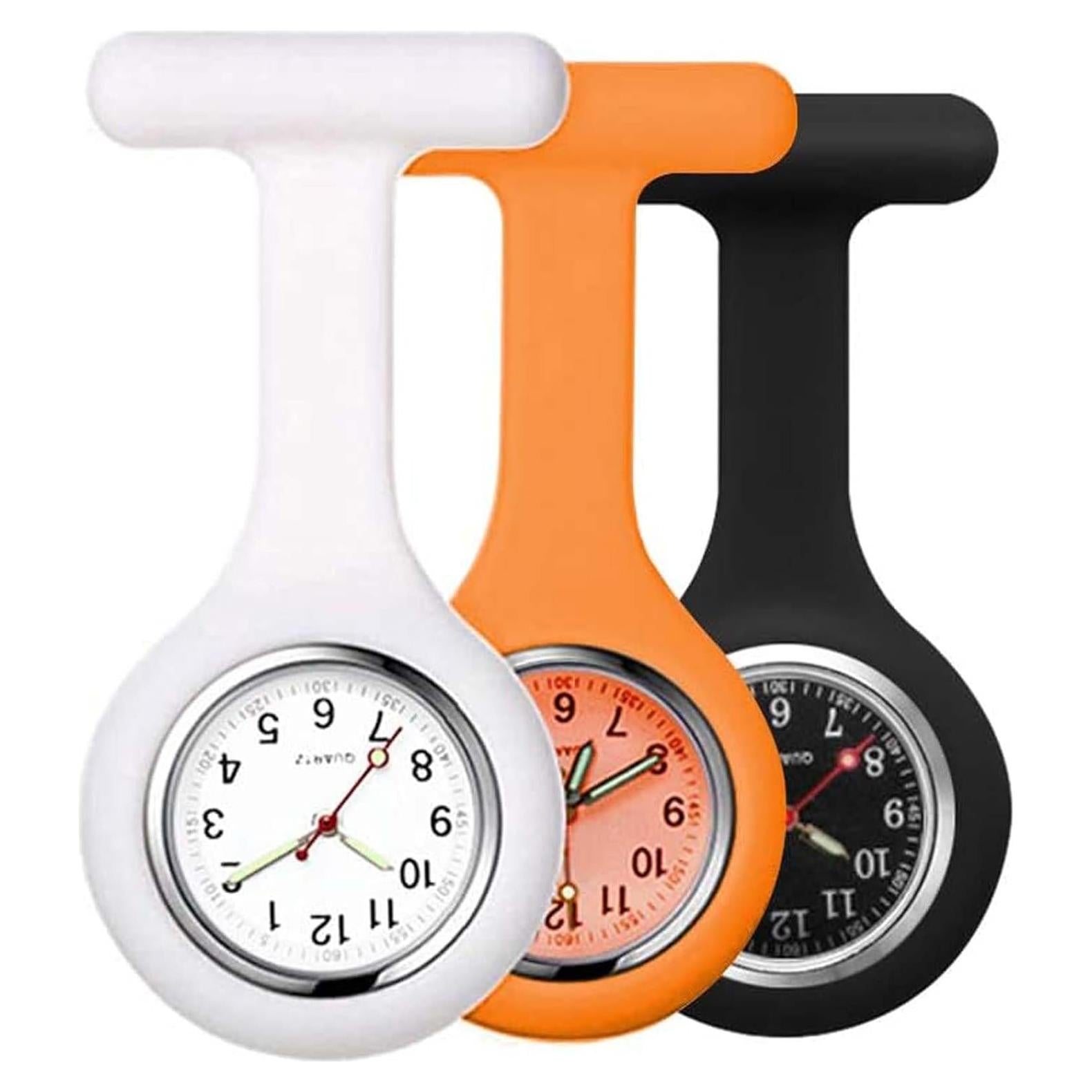 Juego de 3 Relojes Fob Alladaga para Enfermera Silicona