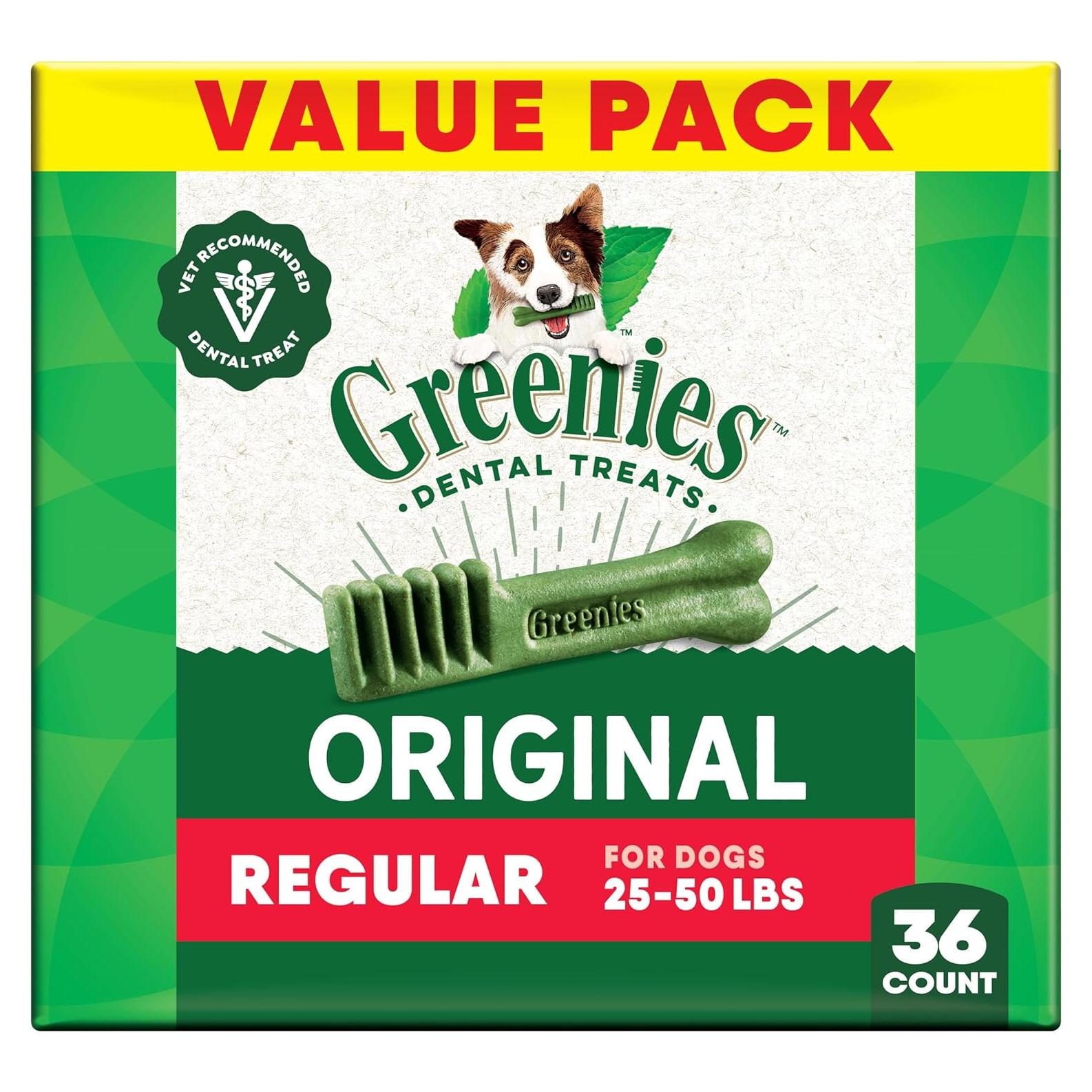 Golosinas Dentales Greenies para Perros 1,02 kg Sabor Original
