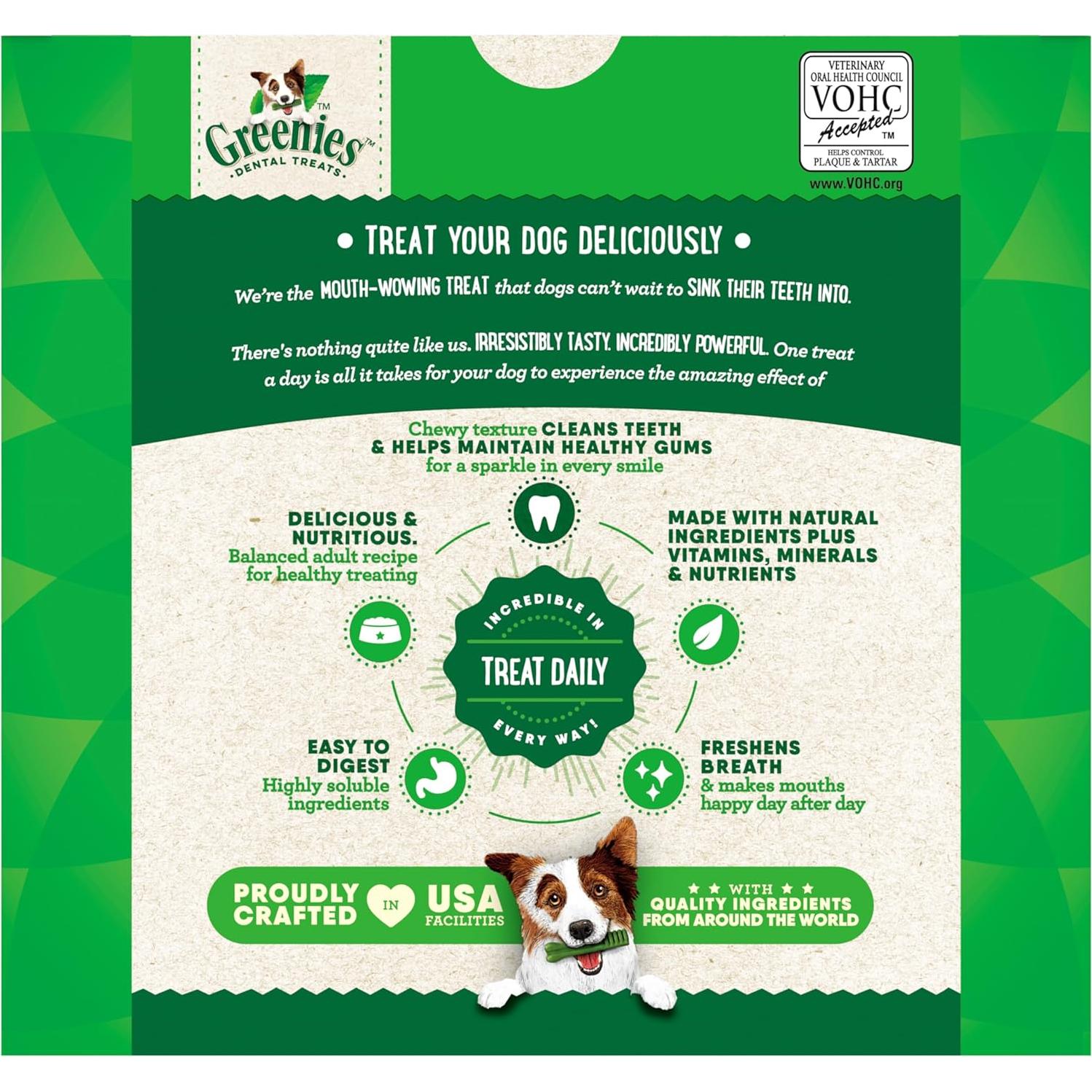 Golosinas Dentales Greenies para Perros 1,02 kg Sabor Original