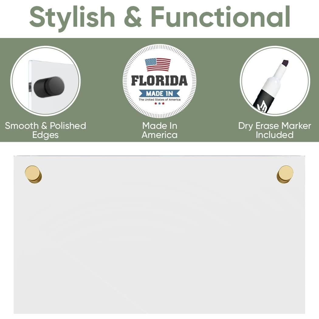 Tablero de Borrado en Seco Acrílico Vida Personalizada 40.6x50.8 cm