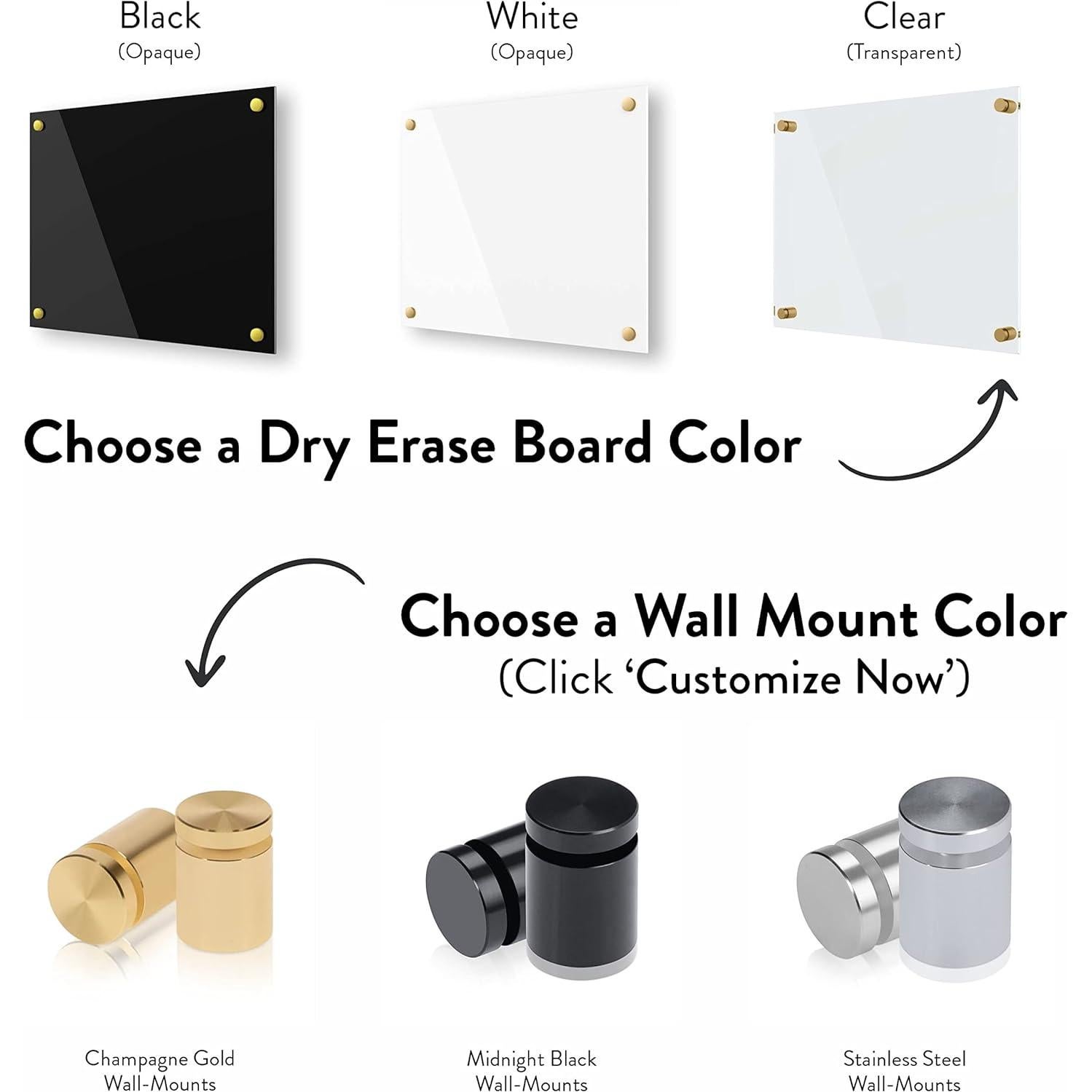 Tablero de Borrado en Seco Acrílico Vida Personalizada 40.6x50.8 cm