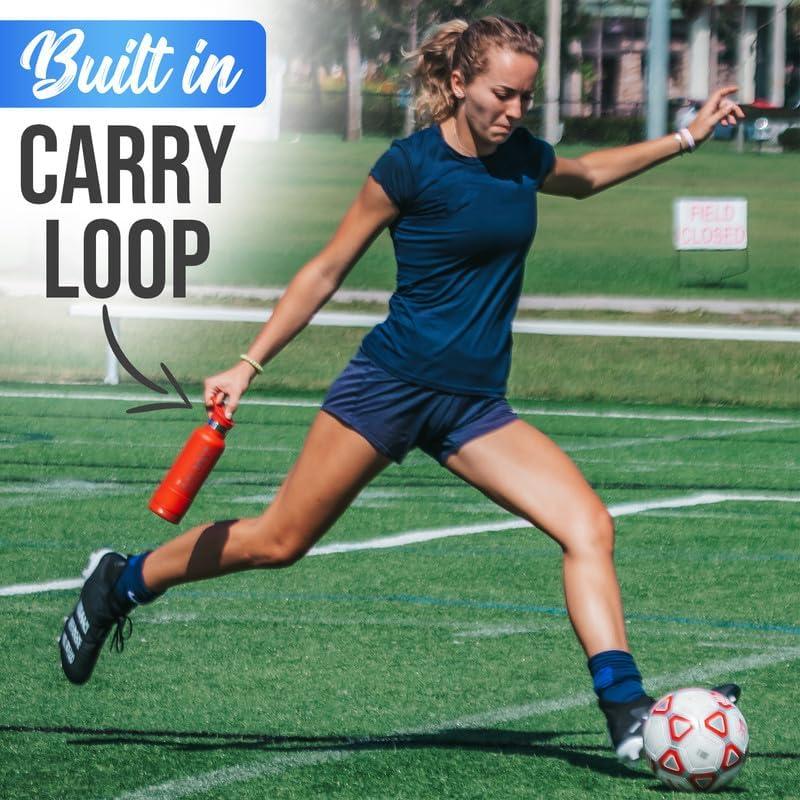 Botella de Agua Aislada La Agua Más Fría 621 ml Tapa Pajita