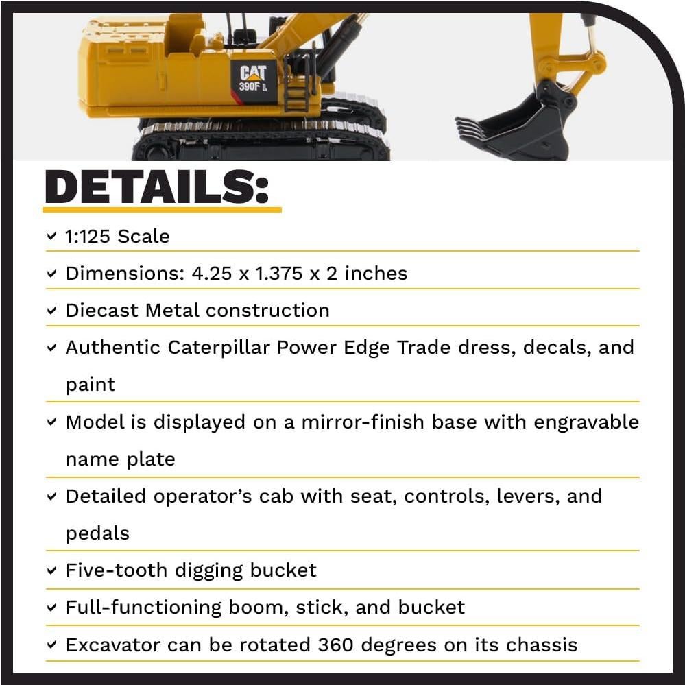 Excavadora Hidráulica Caterpillar 390F L Diecast Masters 1:125