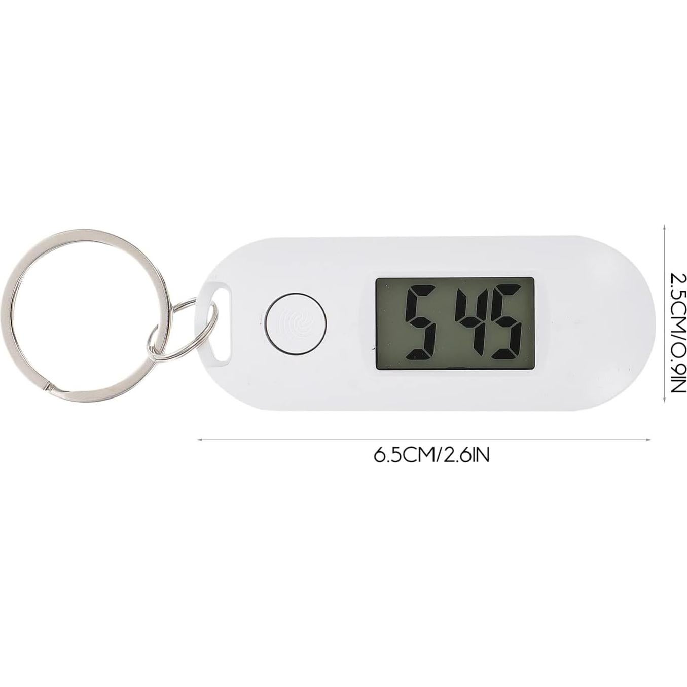 Reloj Llavero Digital Gatuida Blanco 6.5x2.5cm LED
