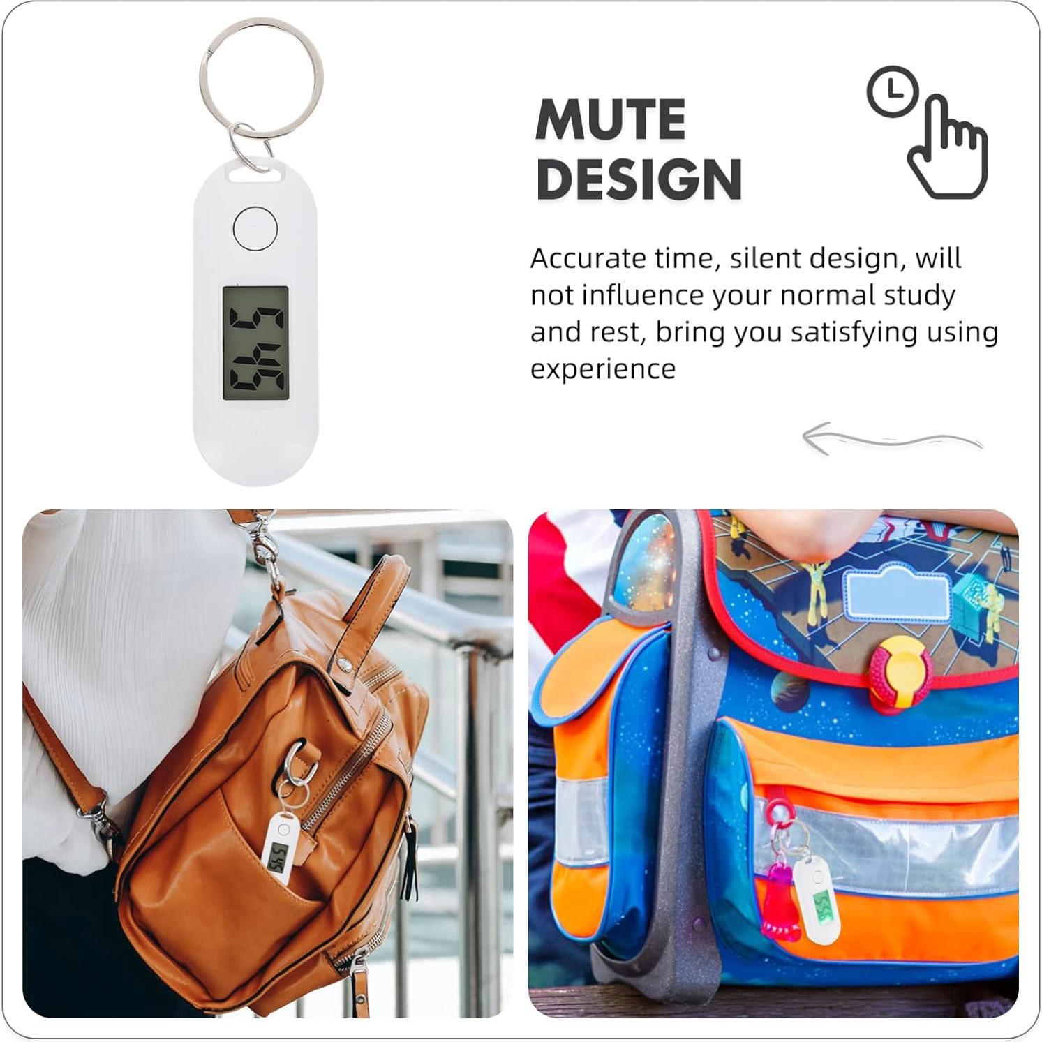 Reloj Llavero Digital Gatuida Blanco 6.5x2.5cm LED