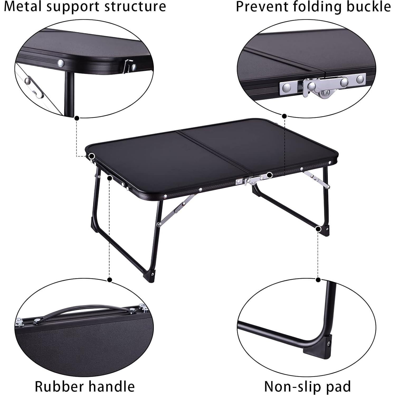 Mesa de Laptop Plegable CHEERWELL Negra 38.86x29.97cm
