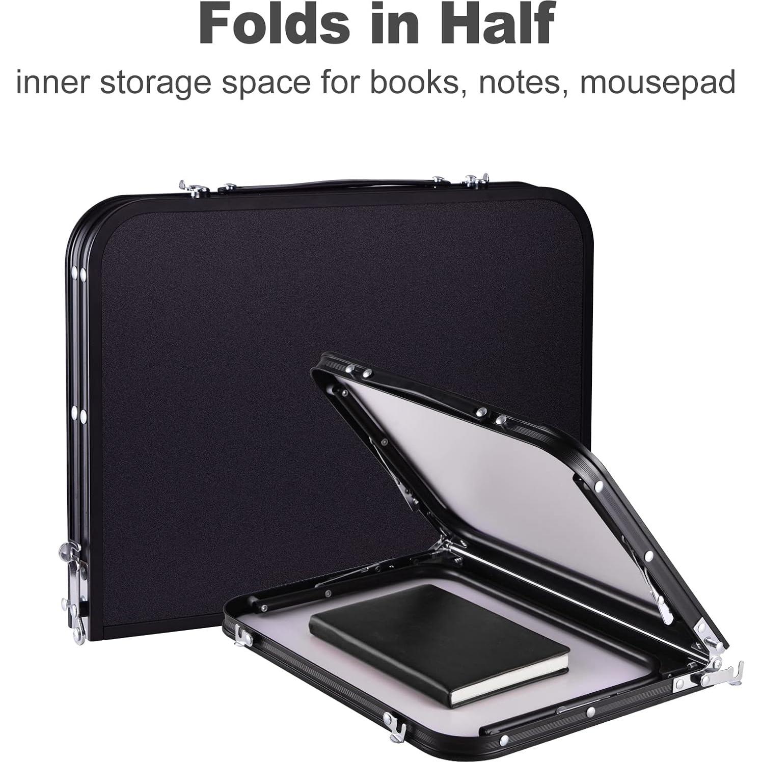 Mesa de Laptop Plegable CHEERWELL Negra 38.86x29.97cm