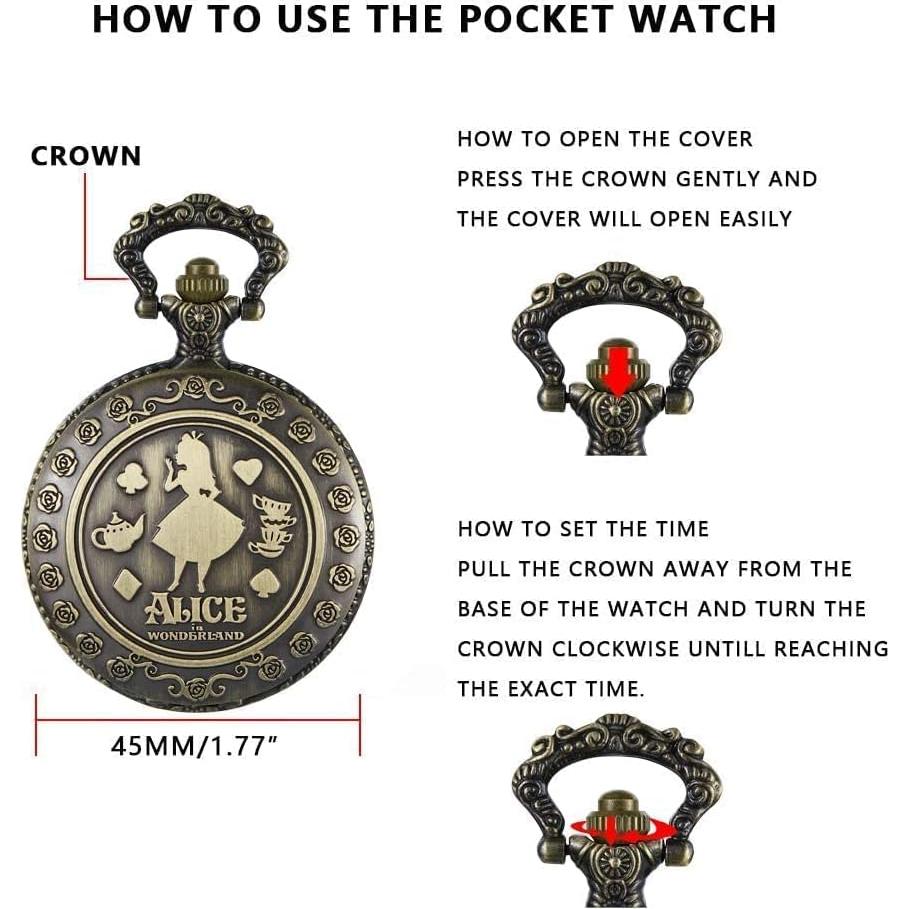 Reloj de bolsillo Tiong de cuarzo con diseño Nostalgia