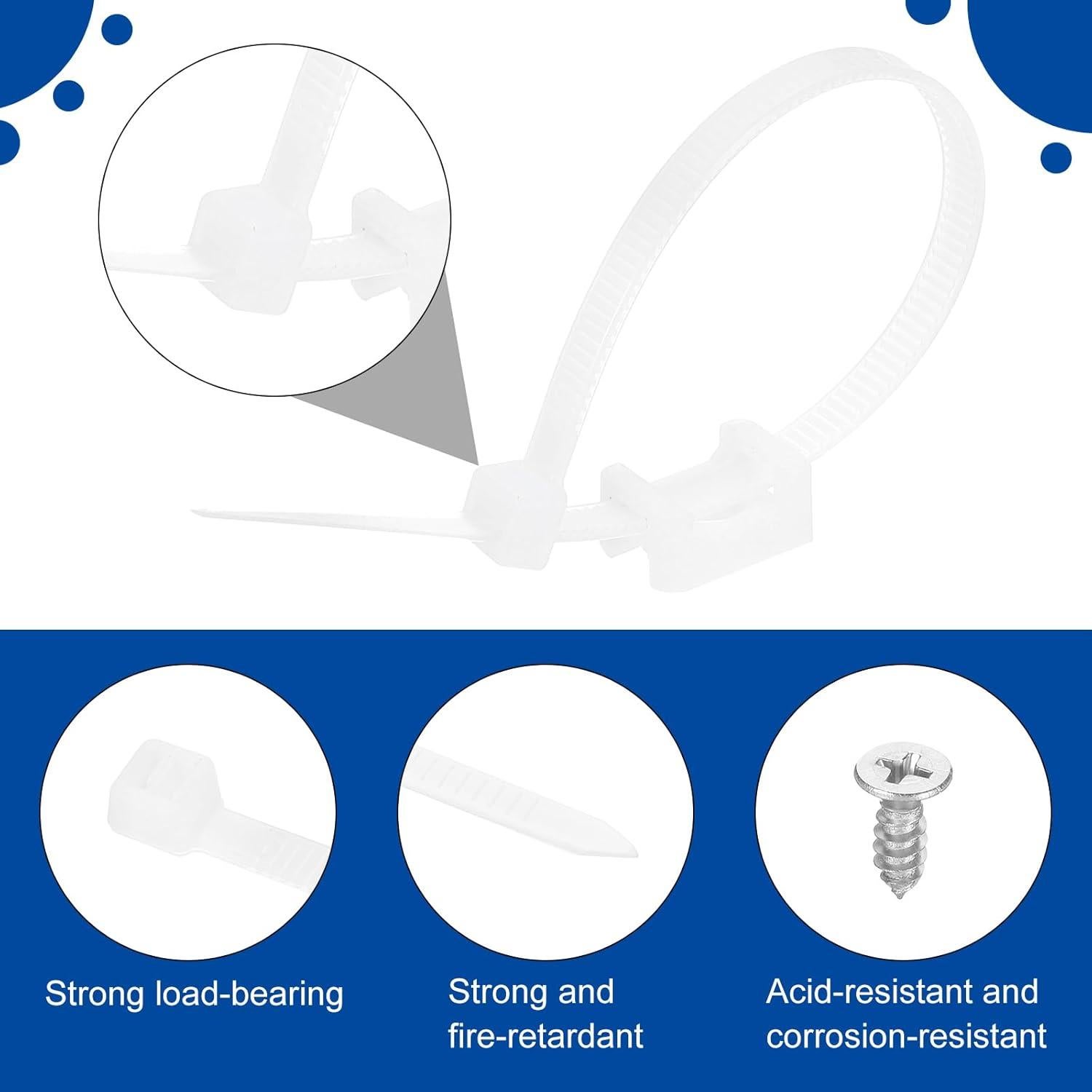 Kit 75 Soportes de Bridas Magnéticas DMiotech 6" para Cables