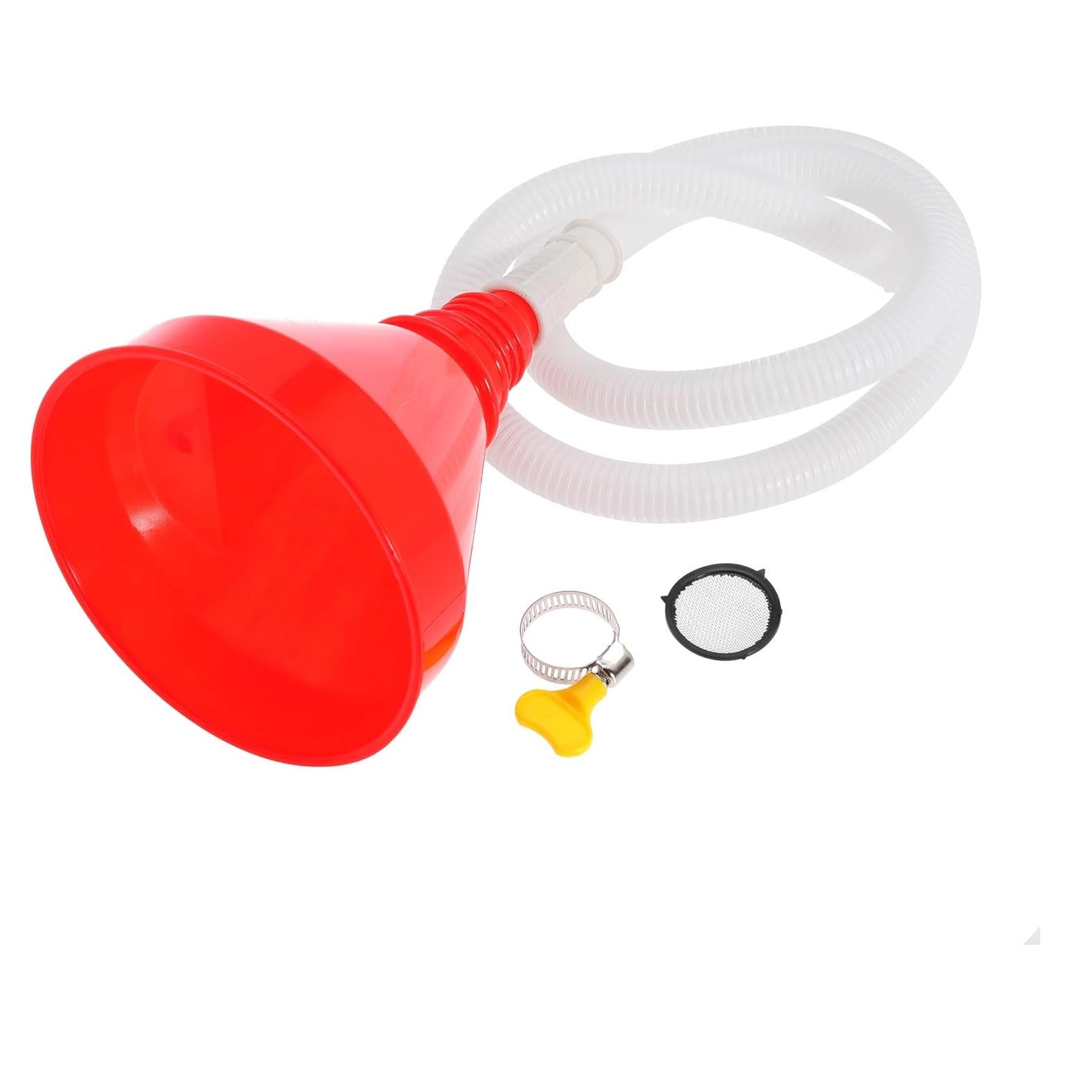 Embudo de Aceite Nayciiy con Manguera de 1m y Filtro - Boca Ancha 13.5cm