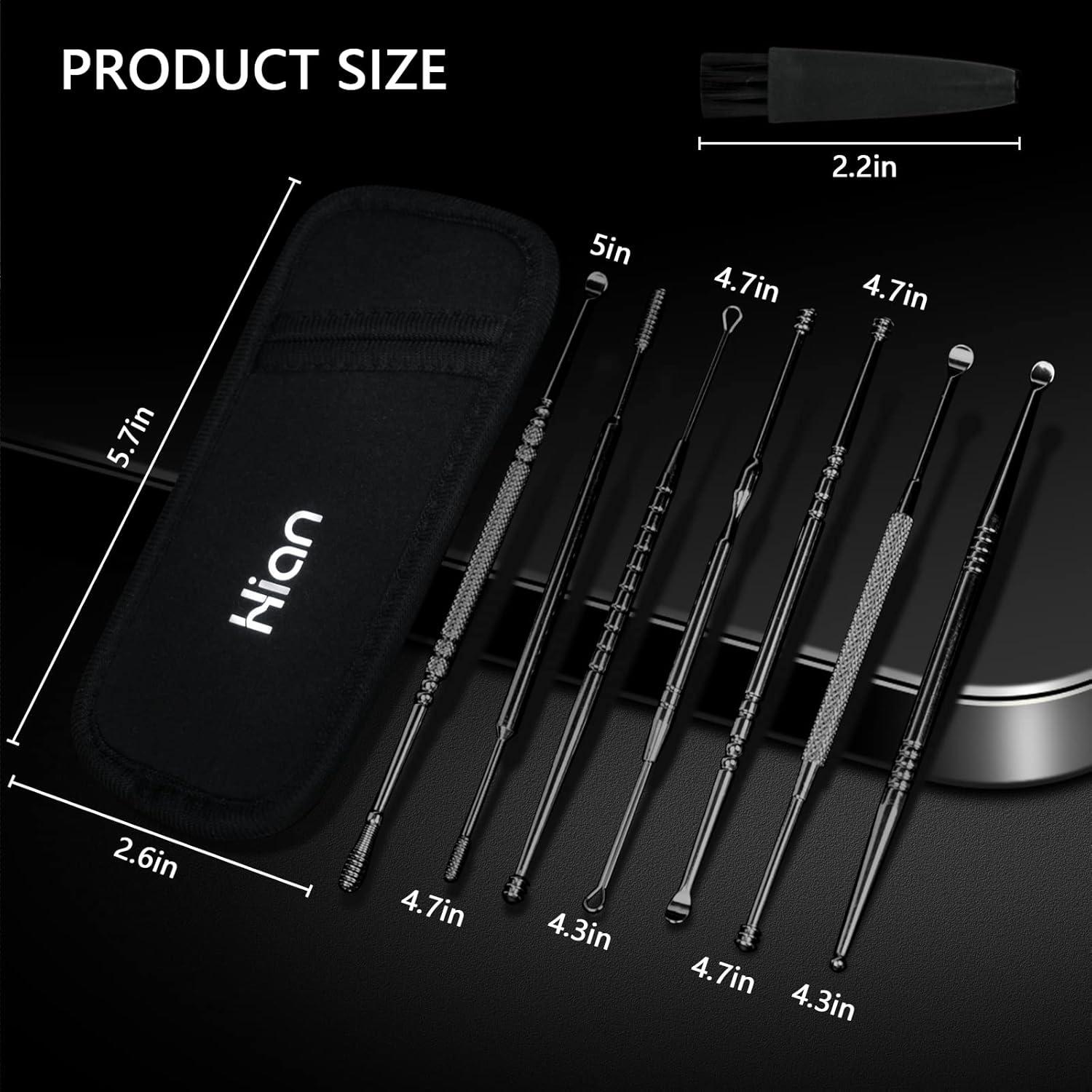 Kit de Eliminación de Cerumen Hion 8 Piezas Acero Inoxidable