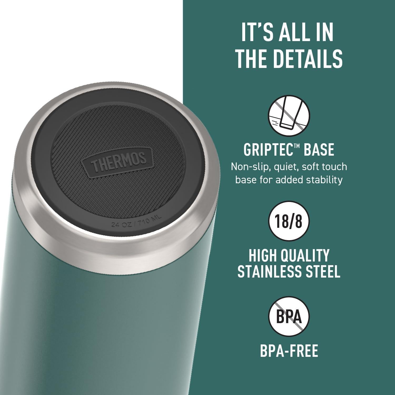 Botella de Agua THERMOS Serie Icon 710 ml Acero Inoxidable