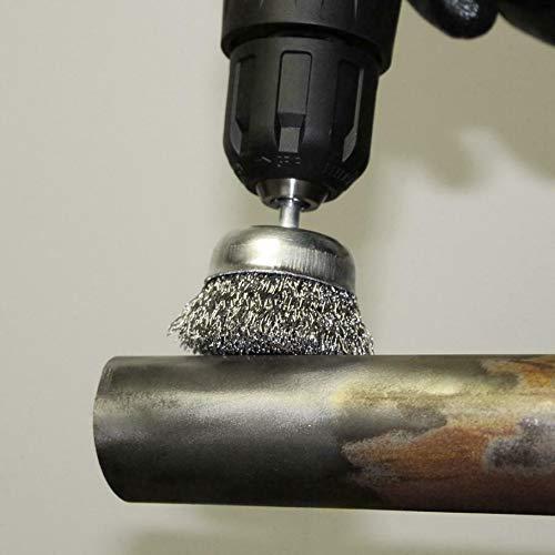 Rocaris 10 Cepillos de Copa de Alambre 2" Punta Hexagonal 1/4"