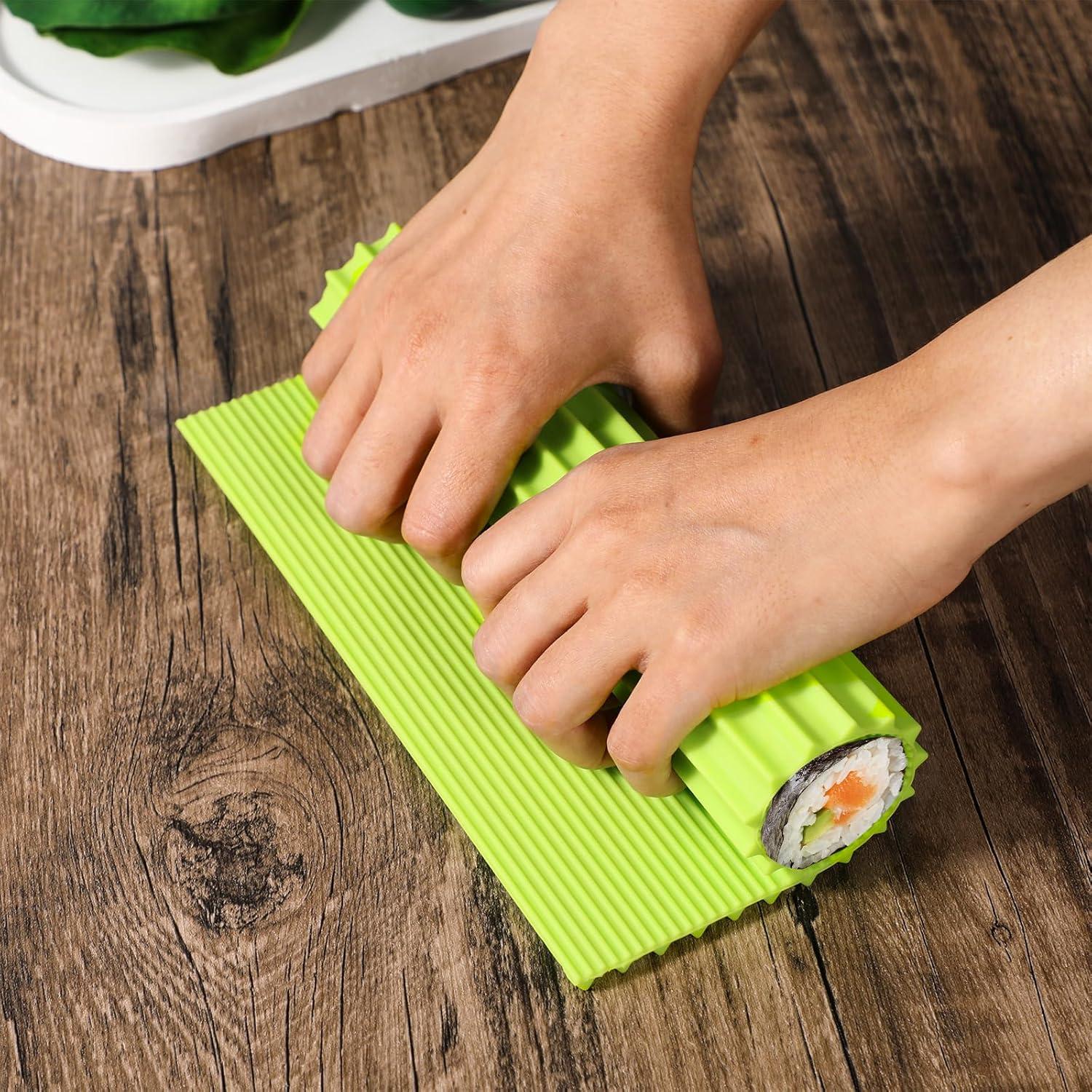 Kit de Hacer Sushi Gjinxi - Alfombrilla de Silicona Verde 22x20cm