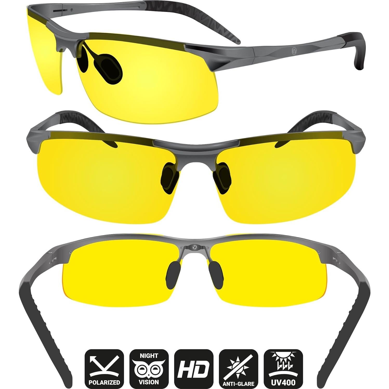 Gafas de Conducción Nocturna BLUPOND - Visión Amarilla HD