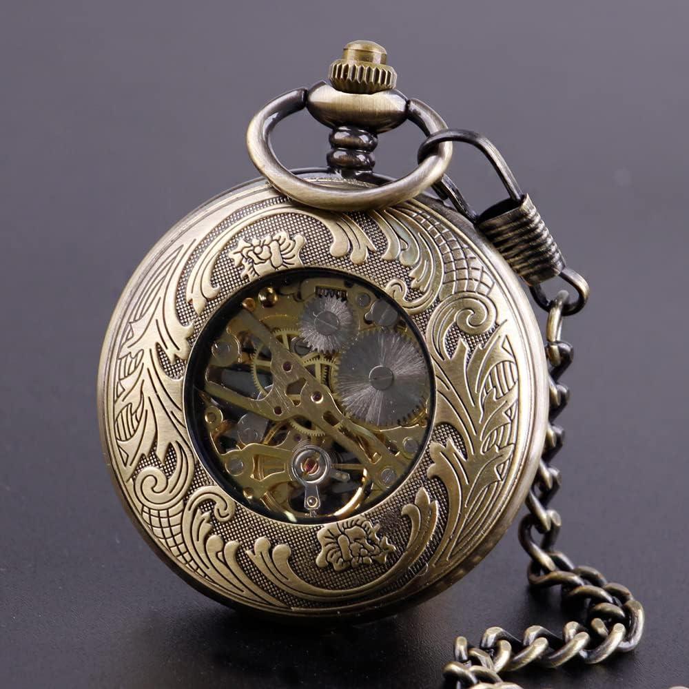 Reloj de bolsillo mecánico Dentily estilo steampunk bronce
