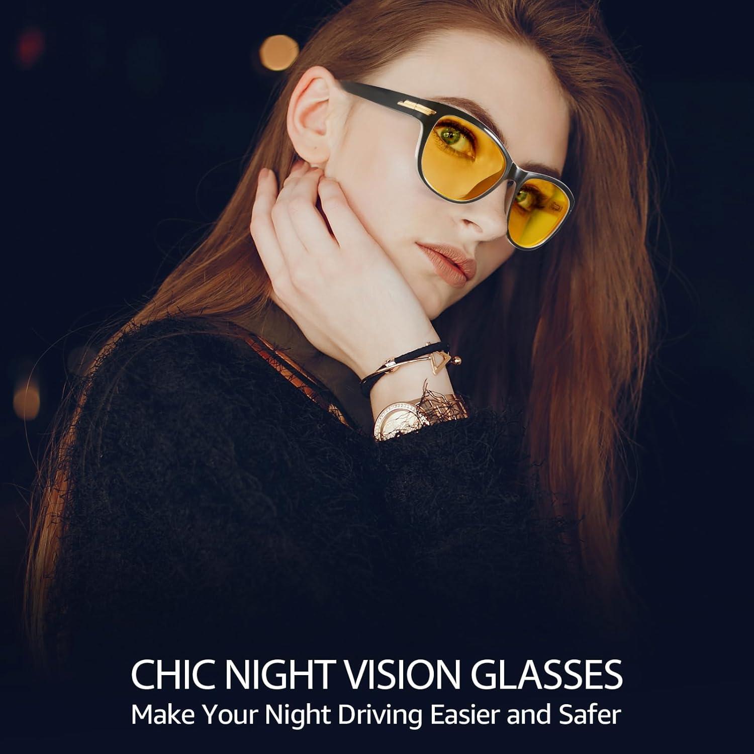 Gafas de Conducción Nocturna TJUTR Polarizadas Amarillas