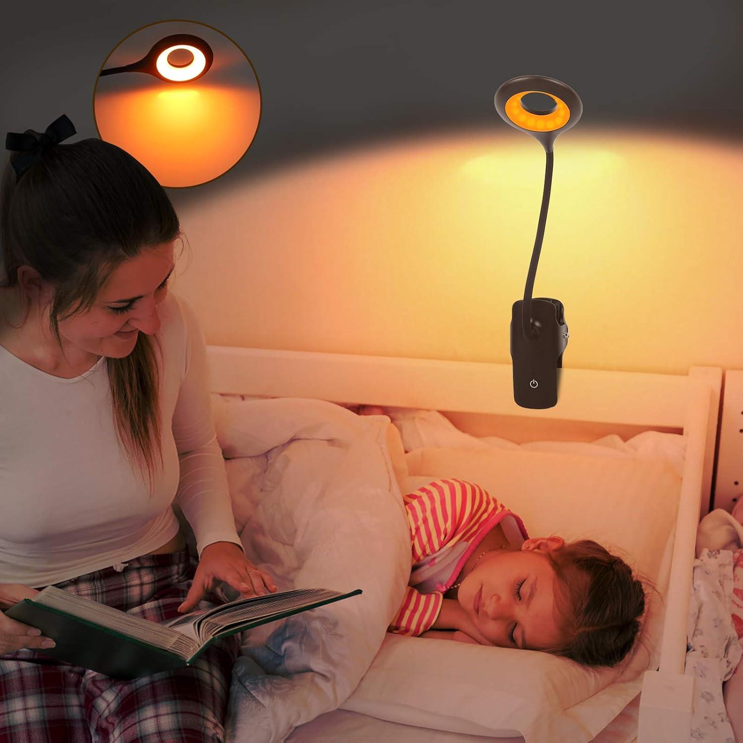 Luz de Lectura Ámbar Recargable Flowlamp con 5 Brillos