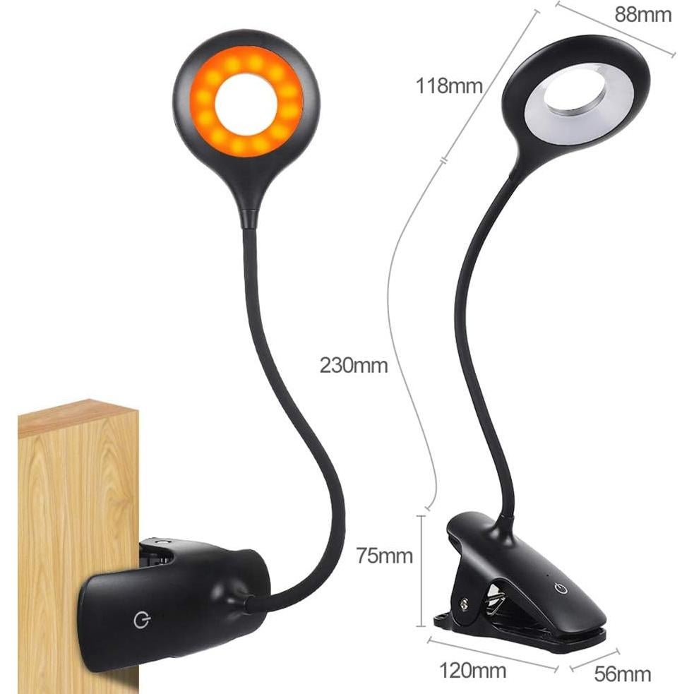 Luz de Lectura Ámbar Recargable Flowlamp con 5 Brillos