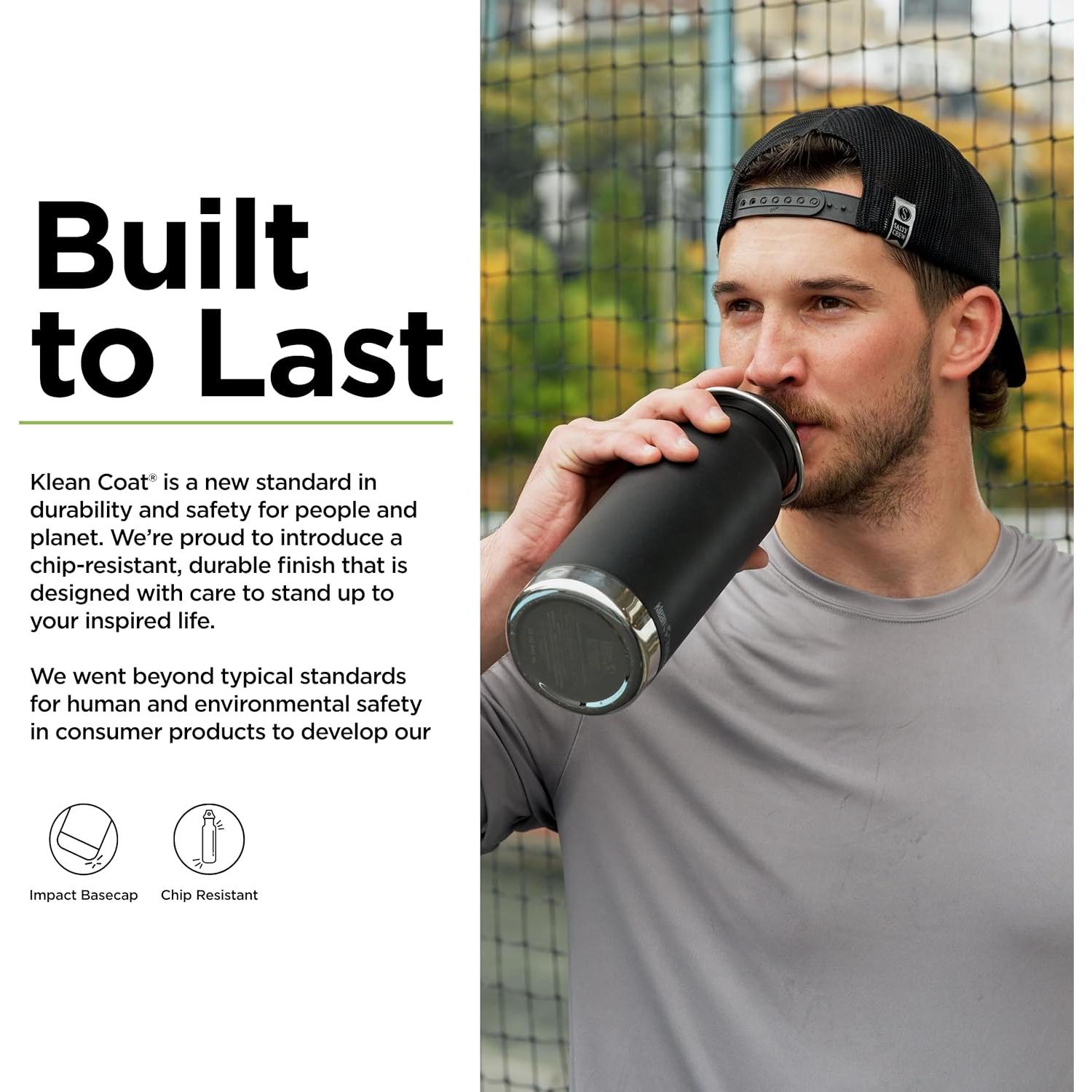 Botella de Agua Aislada Klean Kanteen TKWide 0.95L Negra