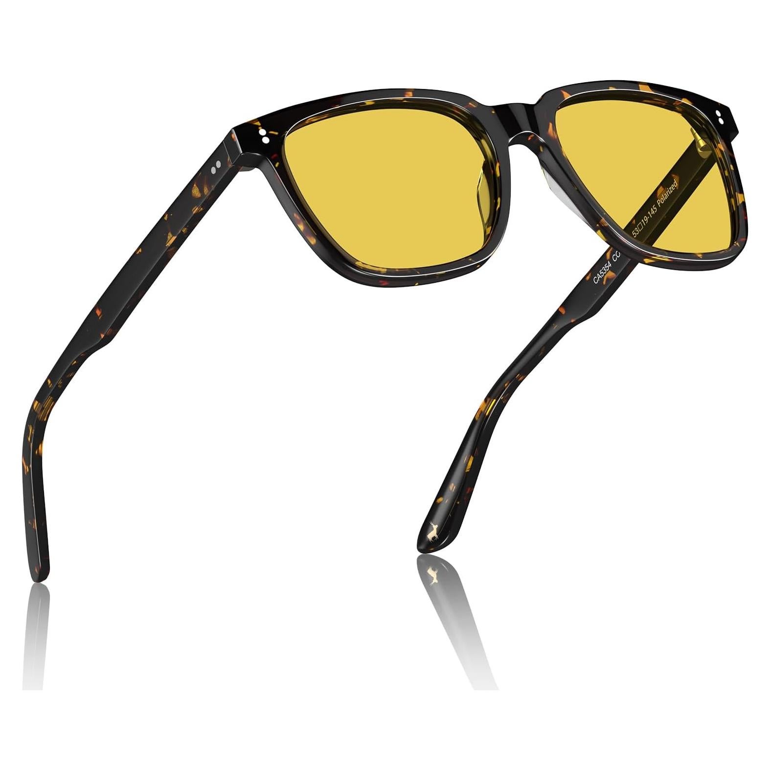 Gafas de Conducción Nocturna CARFIA Marco Cuadrado Amarillo