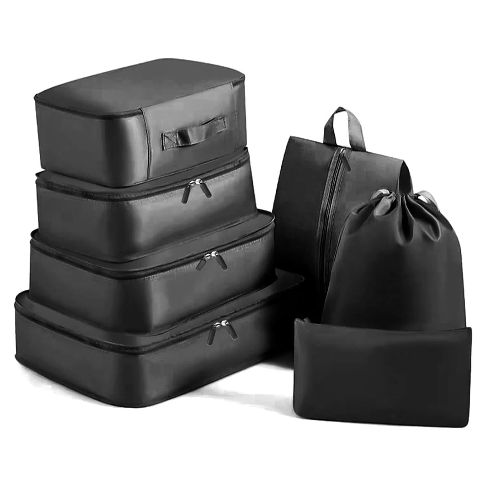 Set de 7 Cubos de Empaque Lhelca para Maleta de Mano - Negro