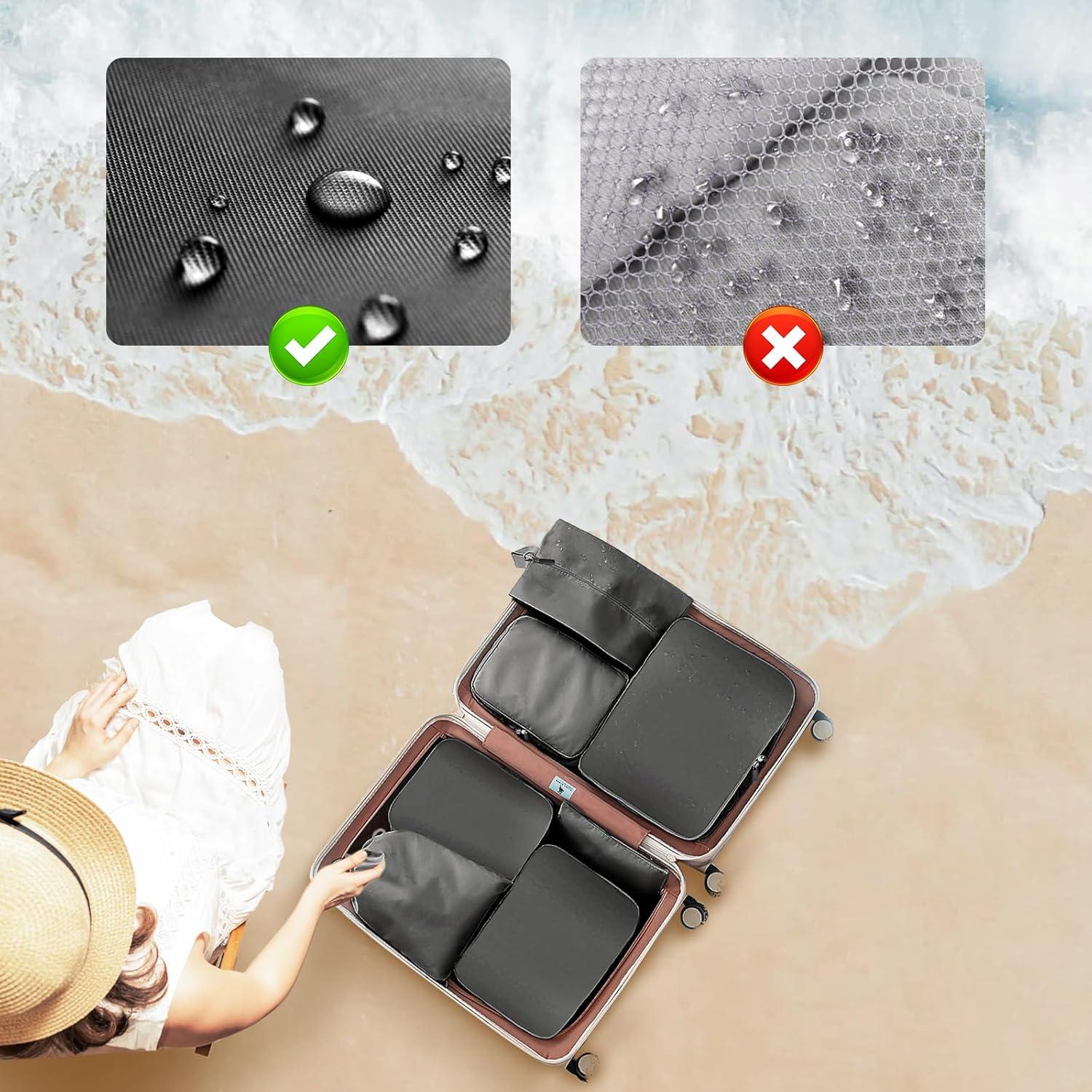 Set de 7 Cubos de Empaque Lhelca para Maleta de Mano - Negro