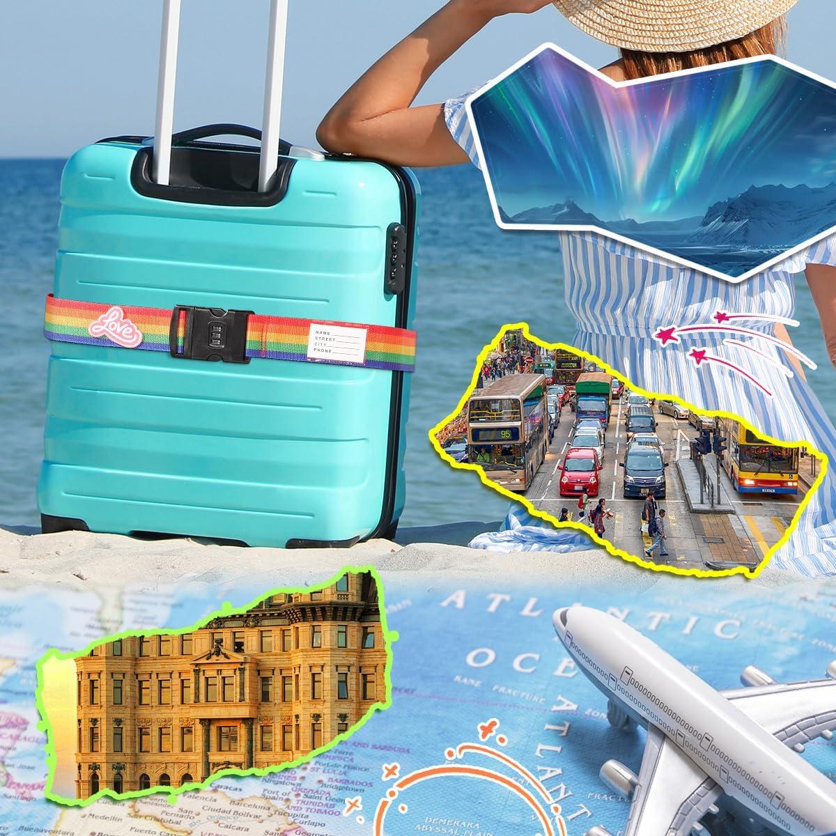 Correas de Equipaje Ajustables SpiralScgv con Candado 0.91-1.83m